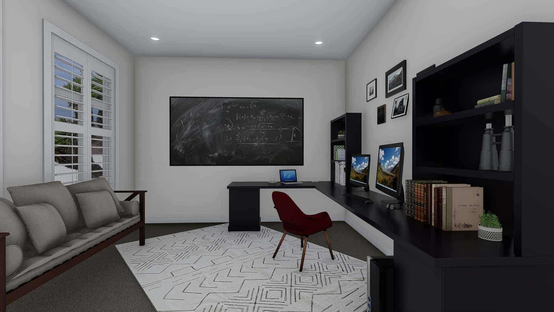 Home Office of this 7-Bedroom,4744 Sq Ft Plan -187-1184
