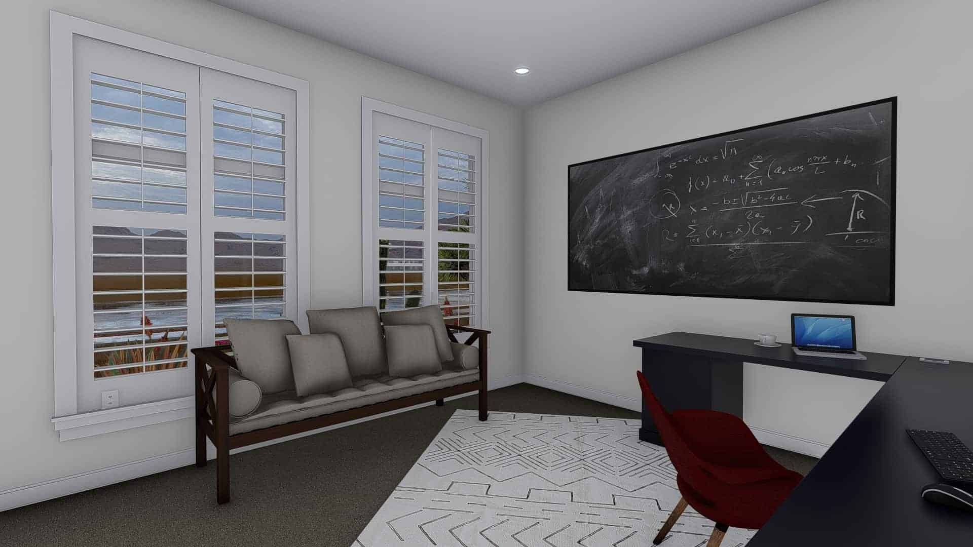 Home Office of this 7-Bedroom,4744 Sq Ft Plan -187-1184