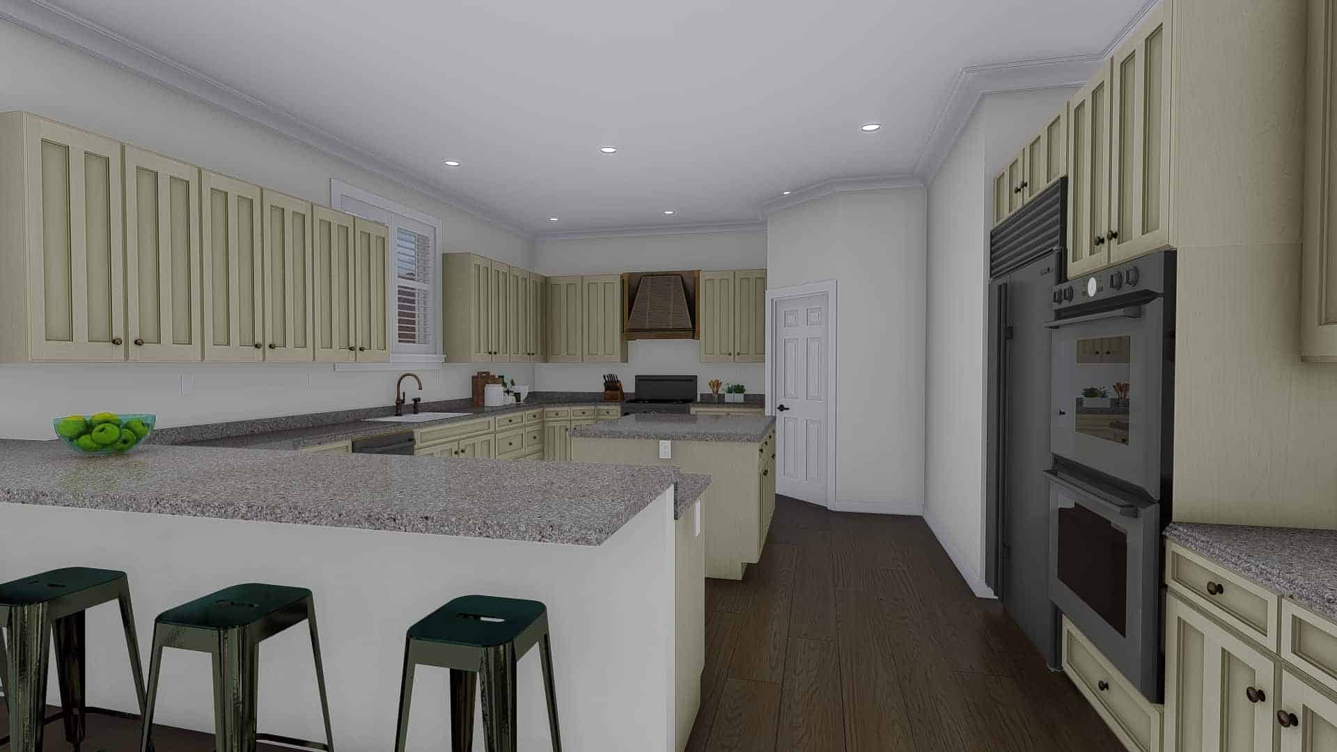 Kitchen: Breakfast Bar of this 7-Bedroom,4744 Sq Ft Plan -187-1184