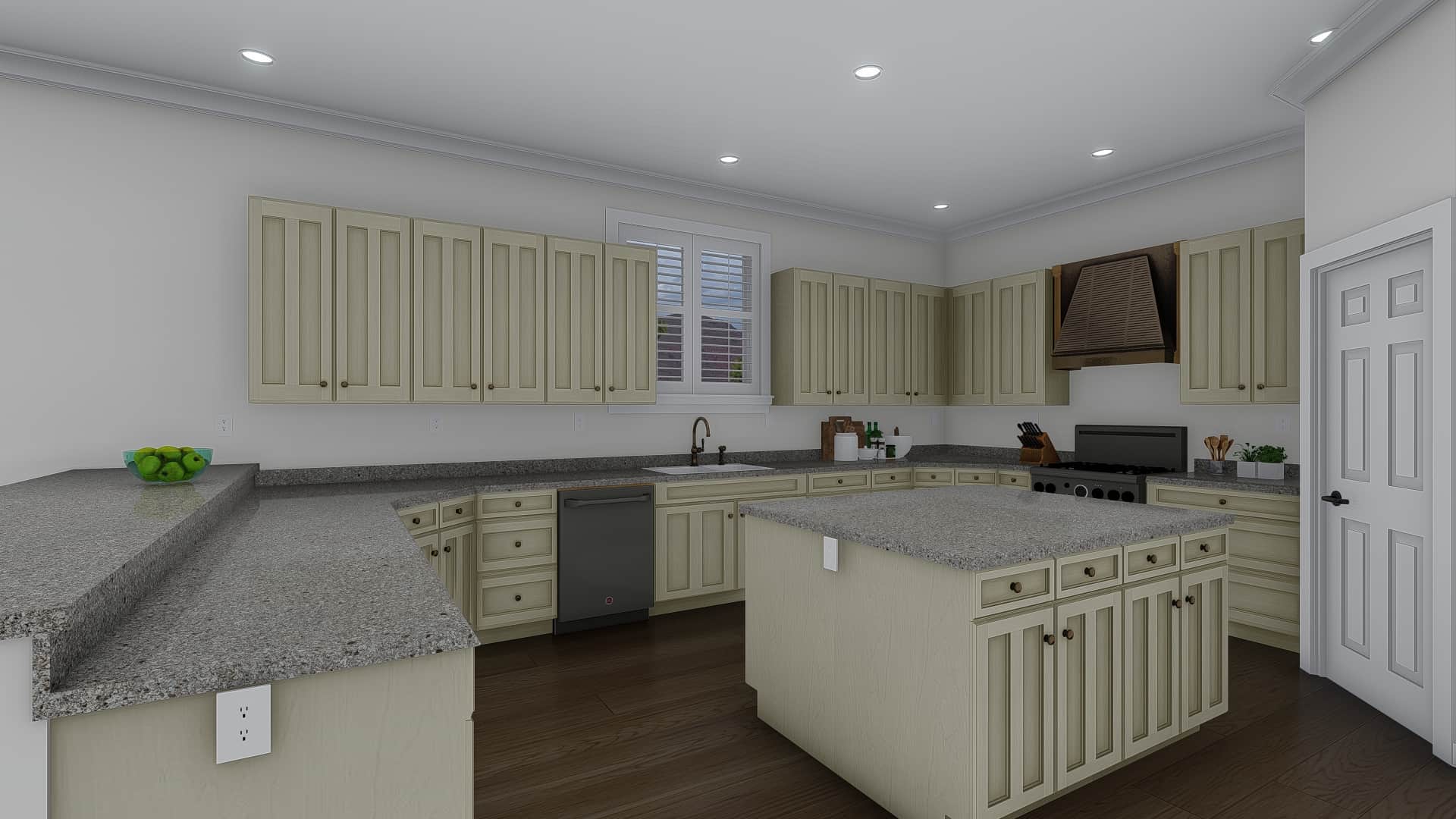 Kitchen: Kitchen Island of this 7-Bedroom,4744 Sq Ft Plan -187-1184