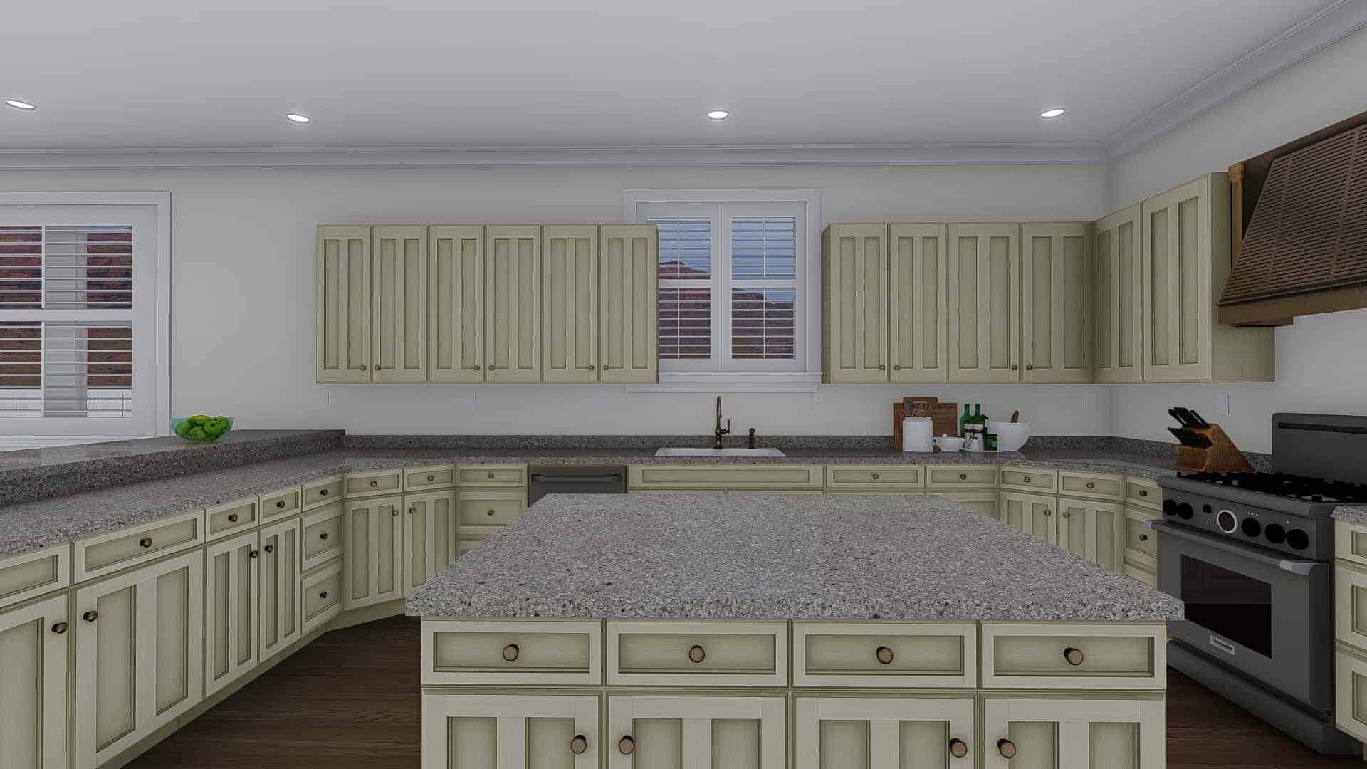 Kitchen: Kitchen Island of this 7-Bedroom,4744 Sq Ft Plan -187-1184