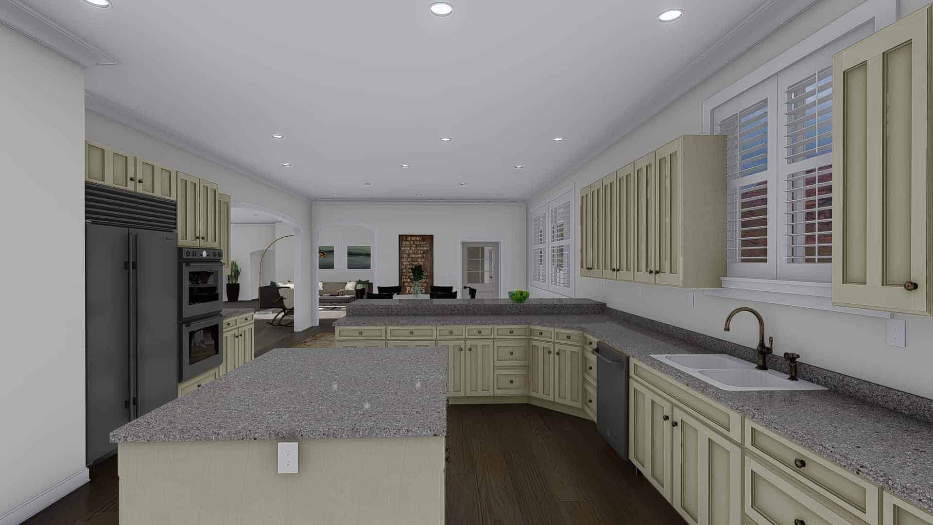 Kitchen: Kitchen Island of this 7-Bedroom,4744 Sq Ft Plan -187-1184
