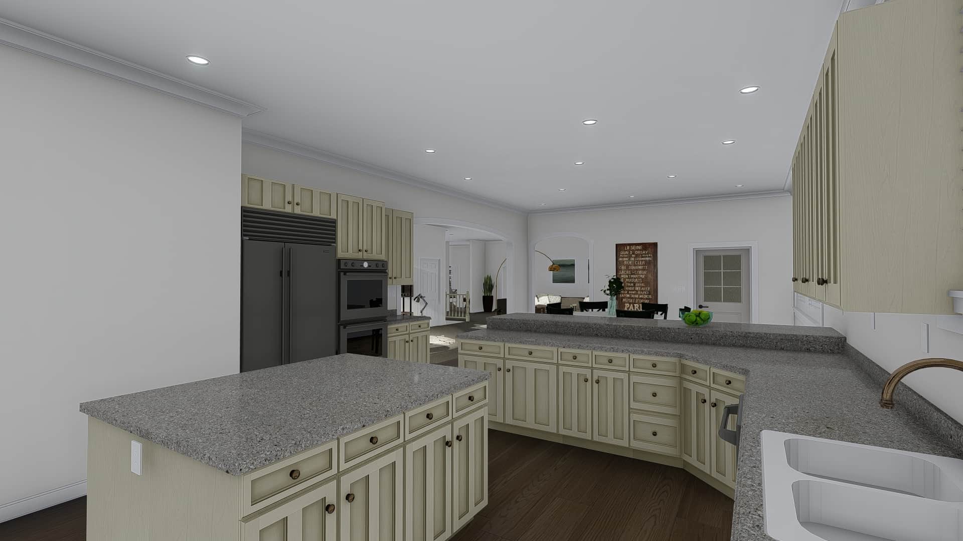 Kitchen: Kitchen Island of this 7-Bedroom,4744 Sq Ft Plan -187-1184