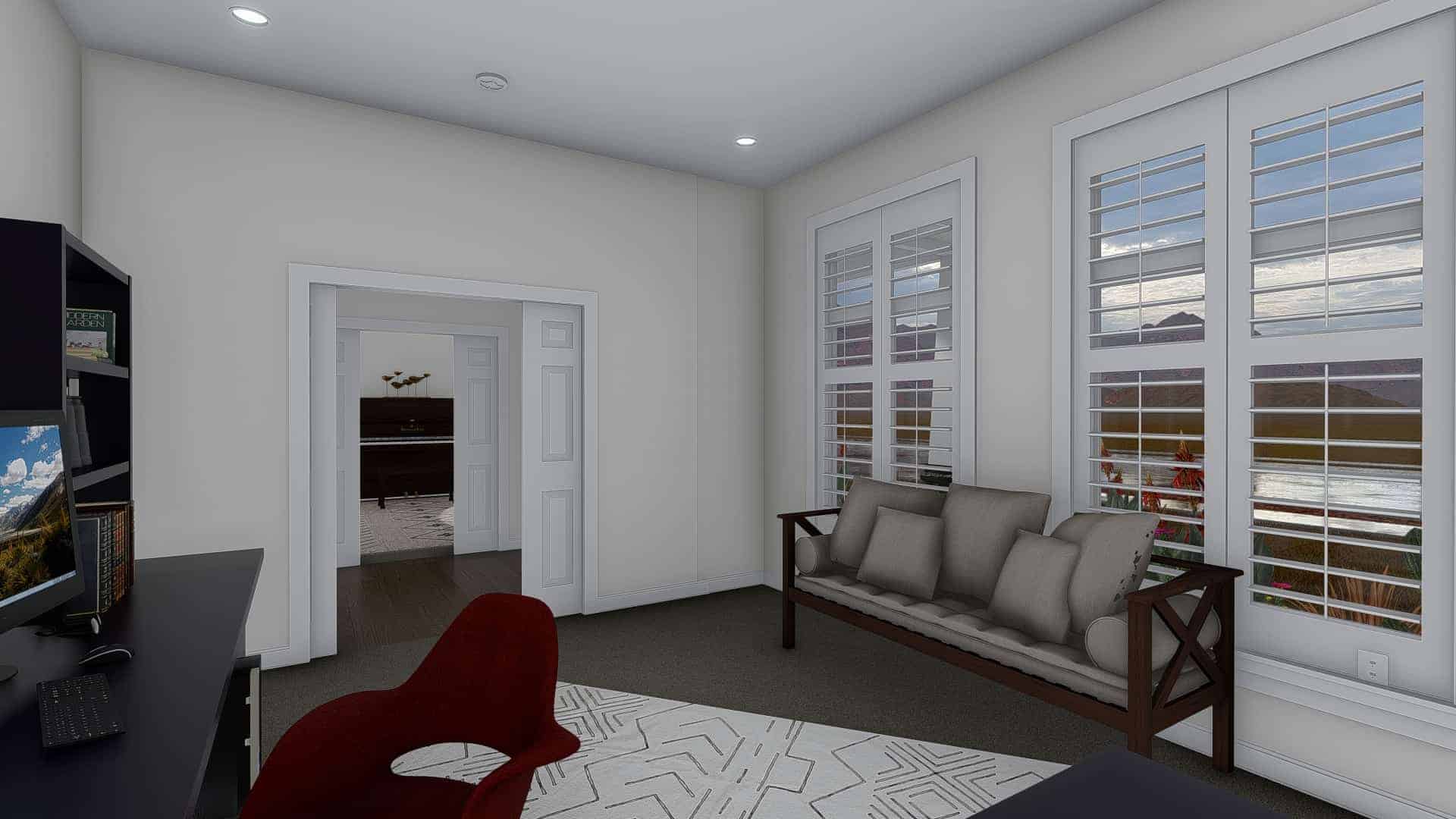 Home Office of this 7-Bedroom,4744 Sq Ft Plan -187-1184