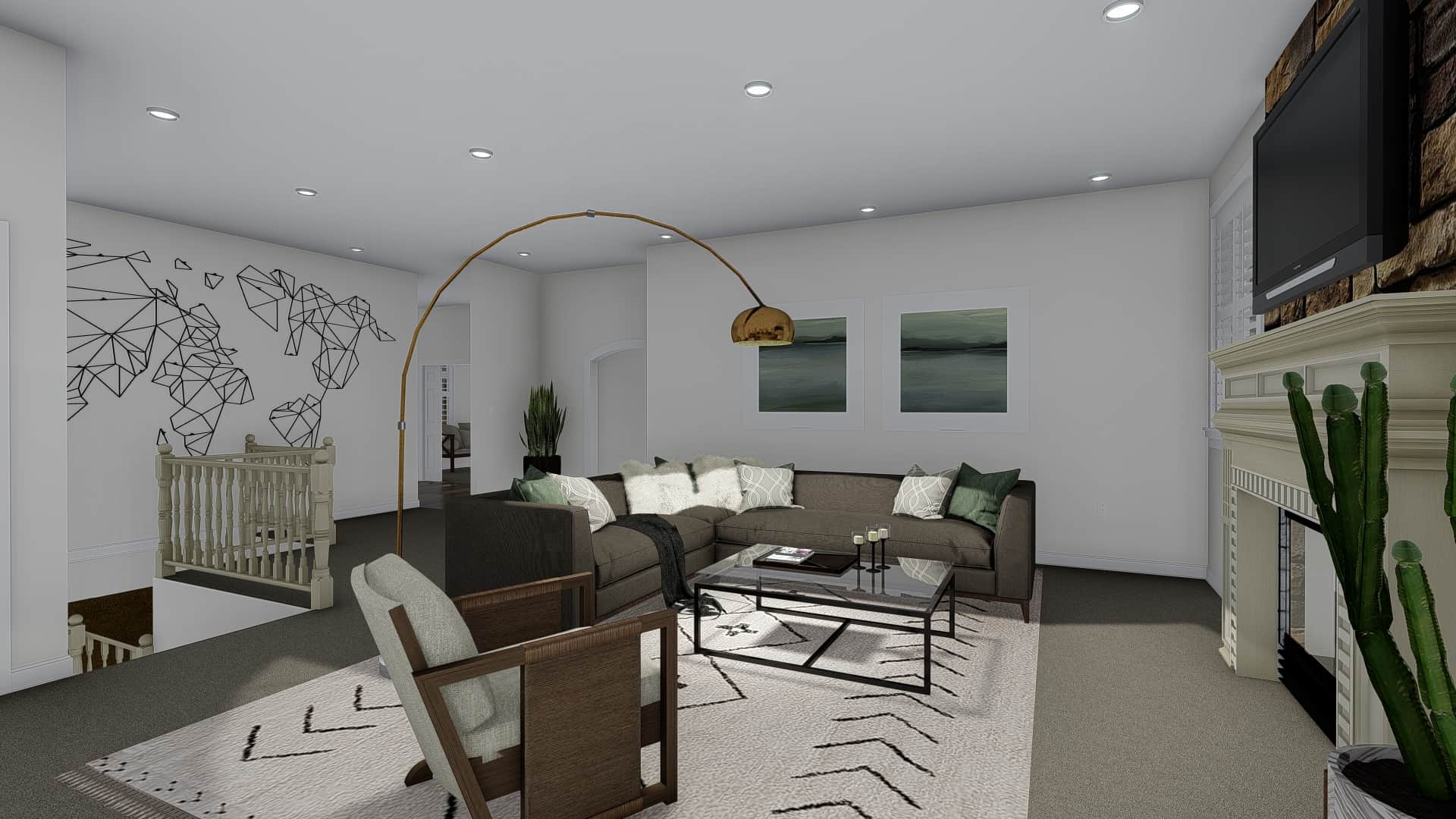 Great Room of this 7-Bedroom,4744 Sq Ft Plan -187-1184