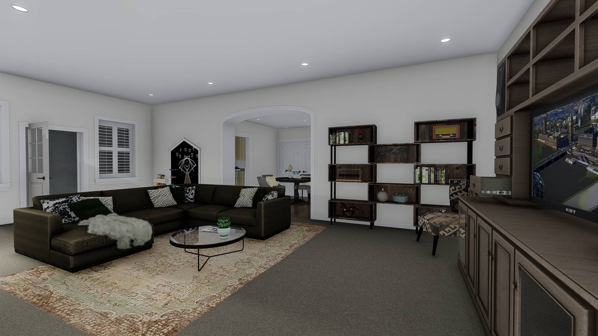 Family Room of this 7-Bedroom,4744 Sq Ft Plan -187-1184