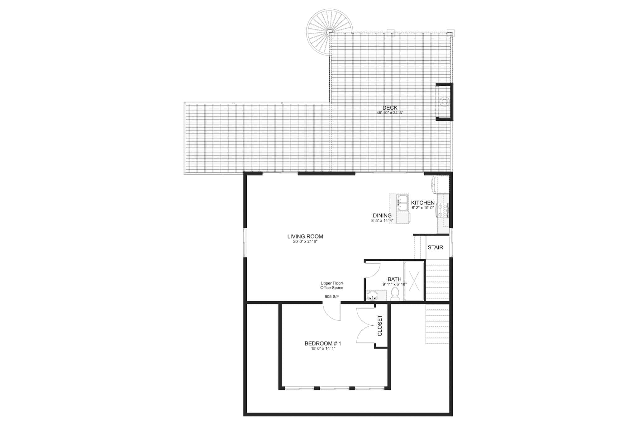 Bonus Room of Garage w/Apartments Plan #187-1186