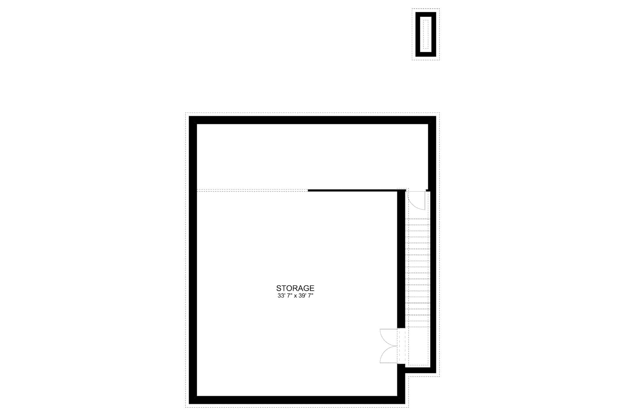 Basement of Garage w/Apartments Plan #187-1186