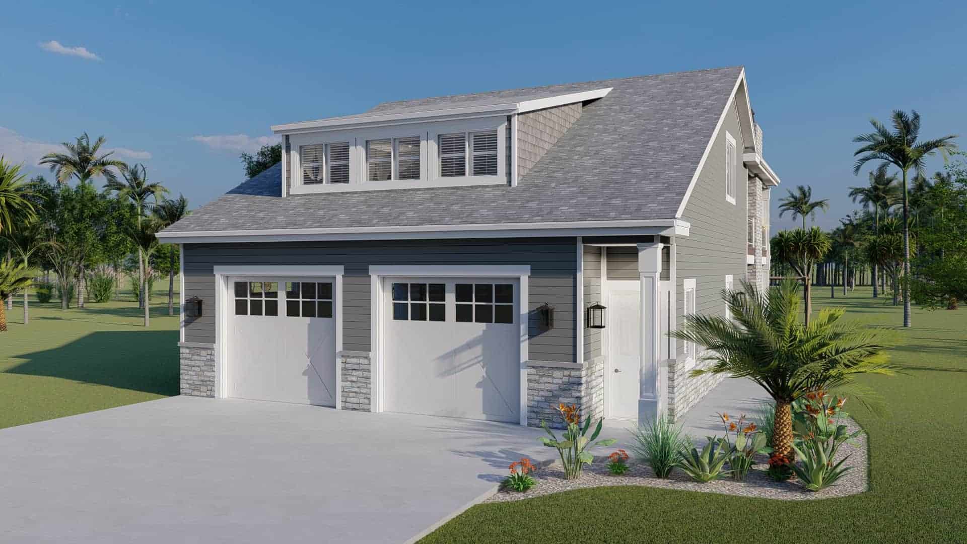 Front View of this 1-Bedroom,1 Sq Ft Plan -187-1186