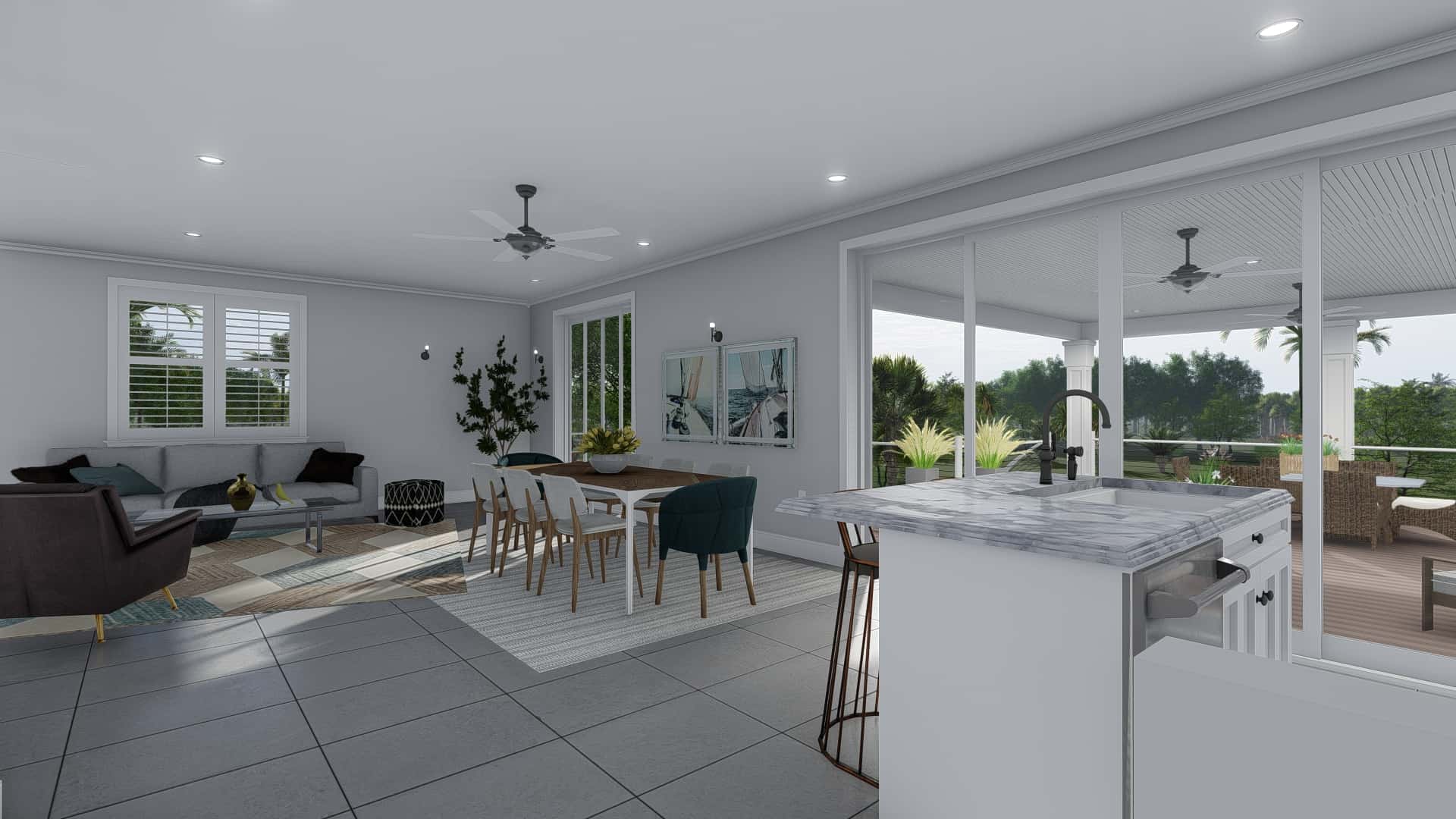Dining Room of this 1-Bedroom,1 Sq Ft Plan -187-1186