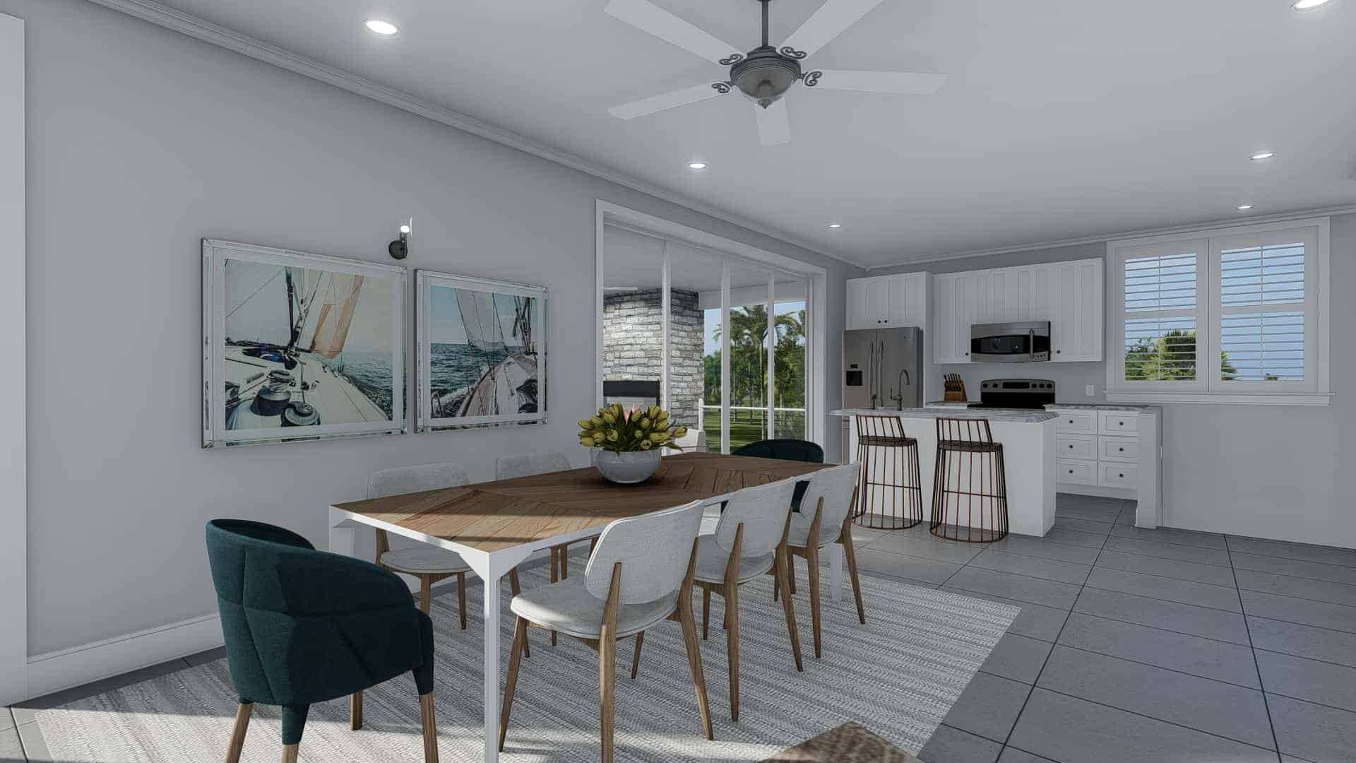 Dining Room of this 1-Bedroom,1 Sq Ft Plan -187-1186
