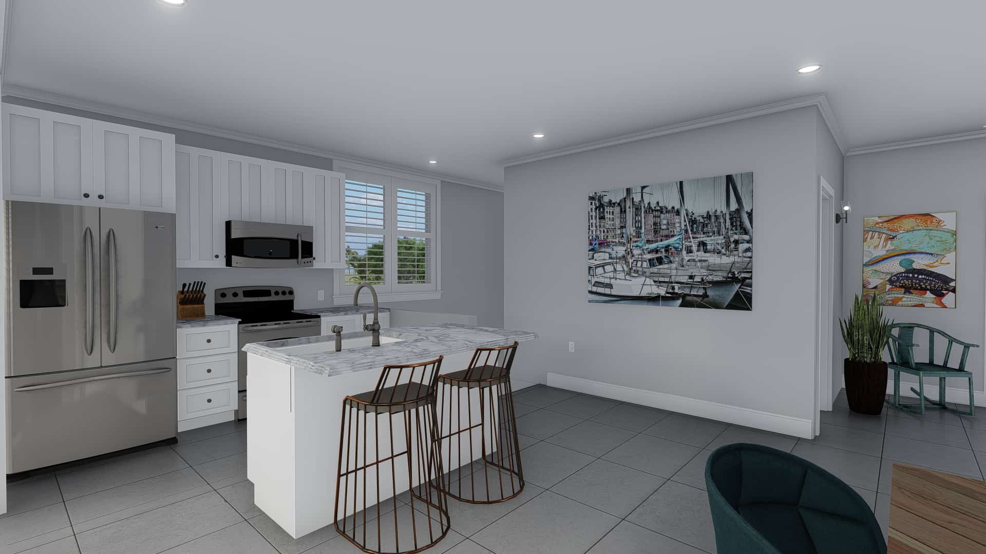 Dining Room of this 1-Bedroom,1 Sq Ft Plan -187-1186