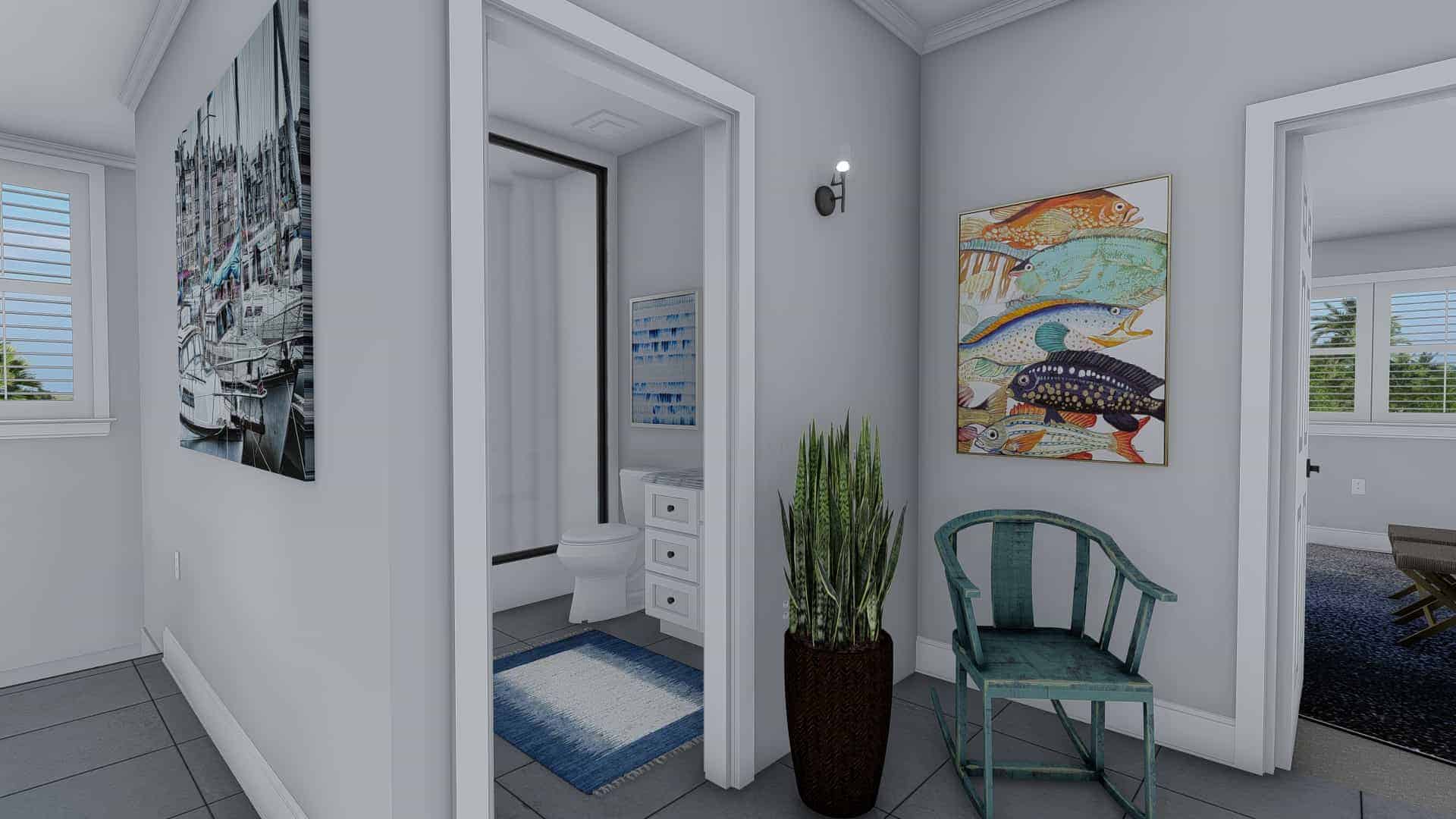 Bathroom of this 1-Bedroom,1 Sq Ft Plan -187-1186