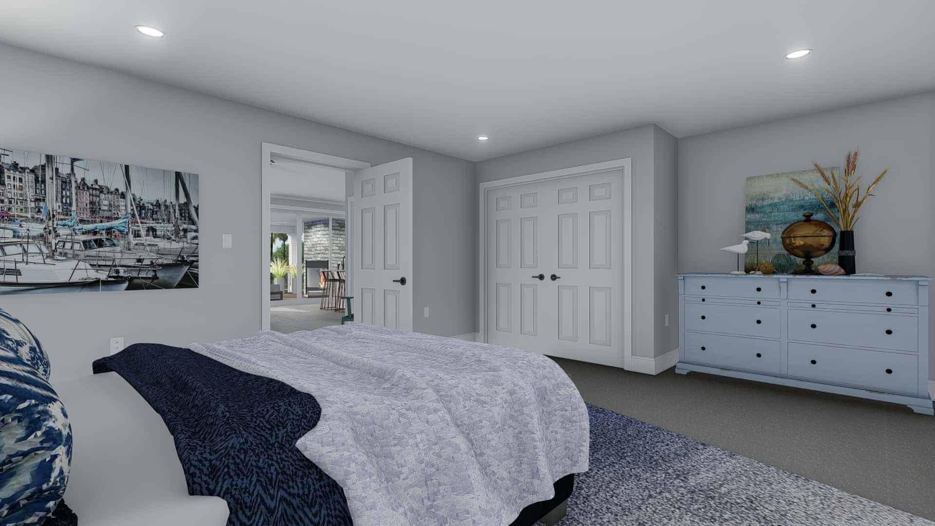 Bedroom of this 1-Bedroom,1 Sq Ft Plan -187-1186