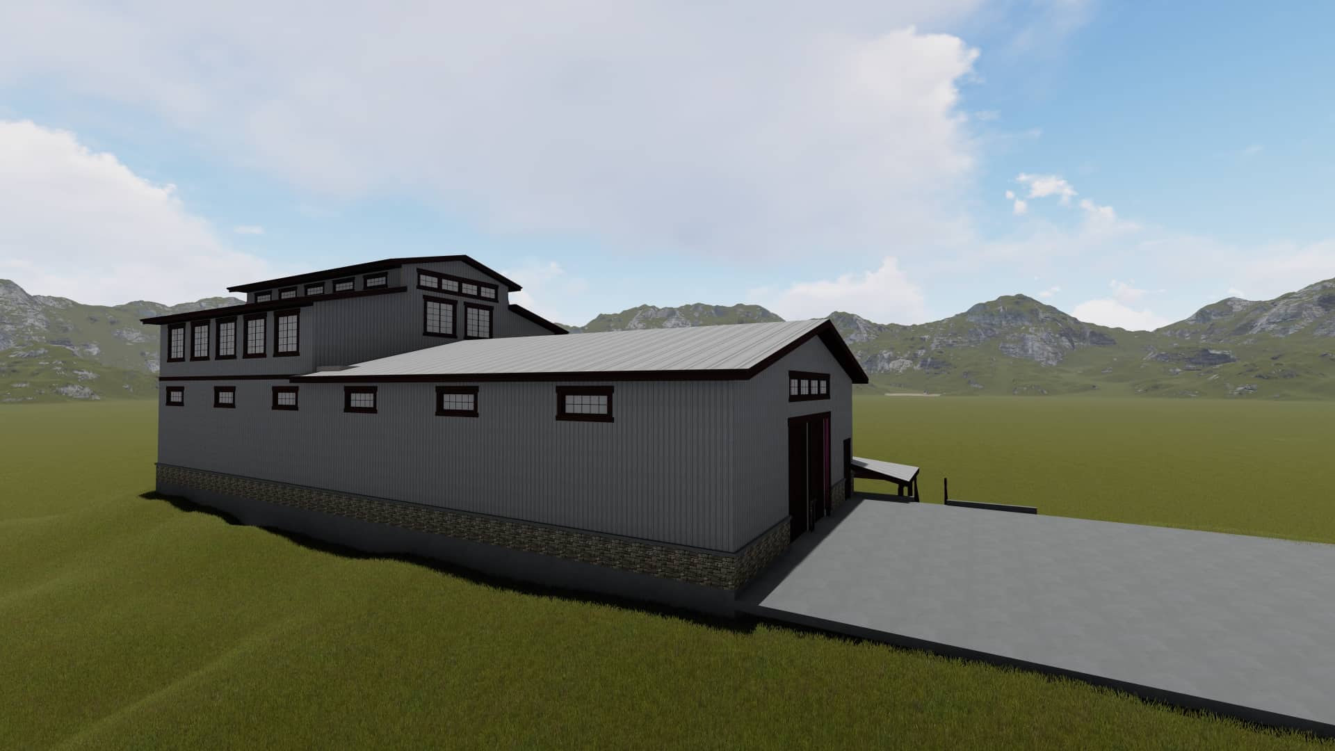 Left Side View of this 0-Bedroom,12163 Sq Ft Plan -187-1187