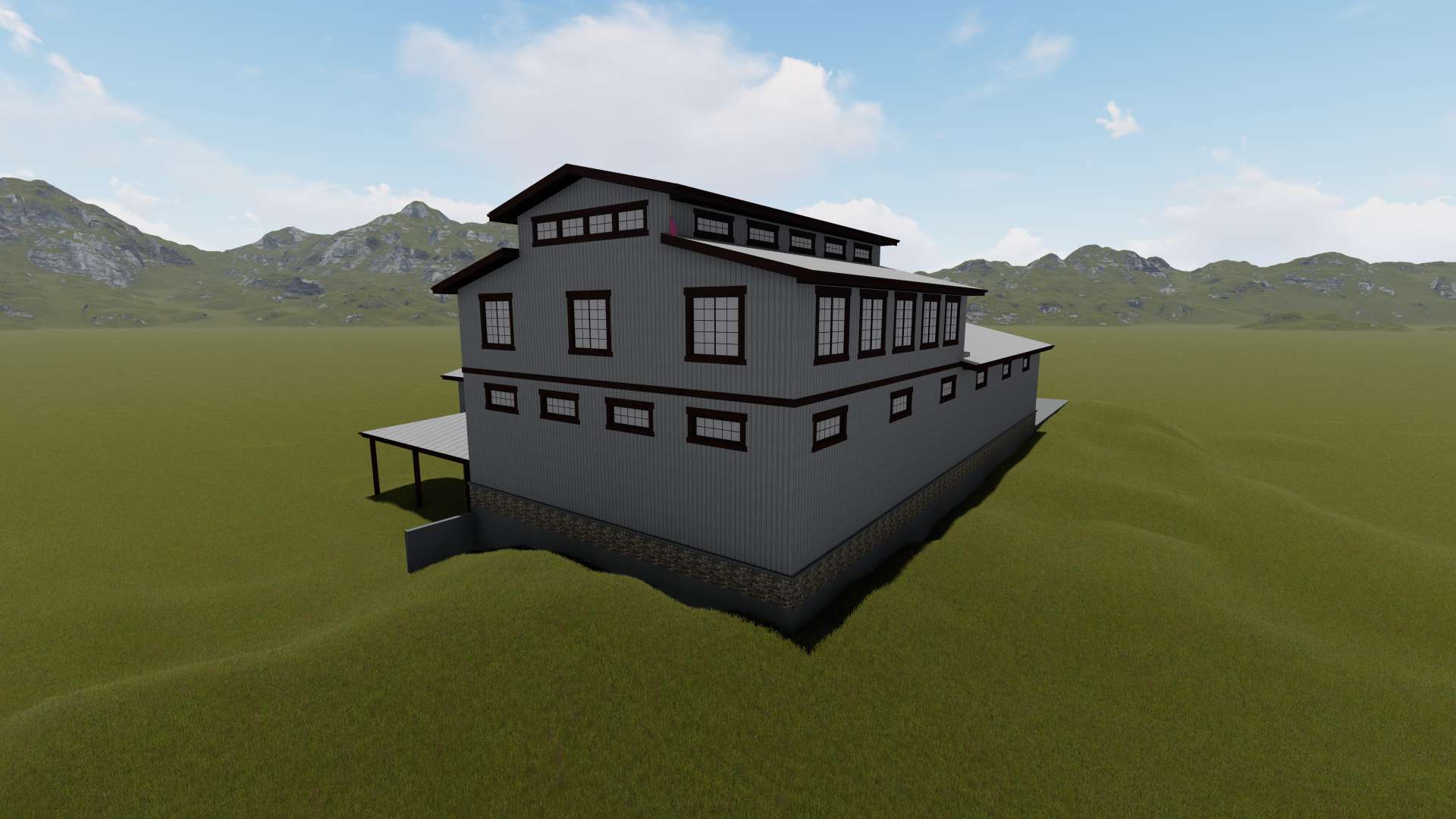 Right Side View of this 0-Bedroom,12163 Sq Ft Plan -187-1187