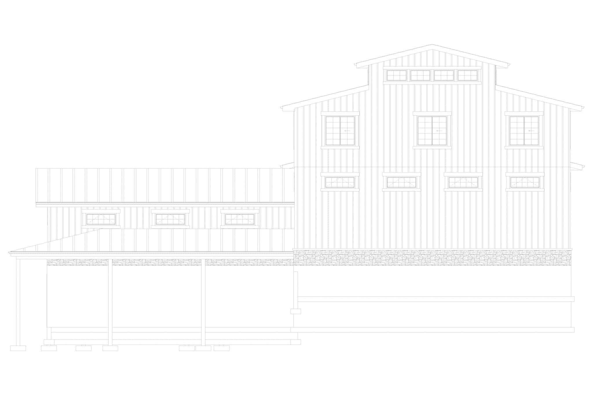Home Plan Rear Elevation of this 0-Bedroom,12163 Sq Ft Plan -187-1187