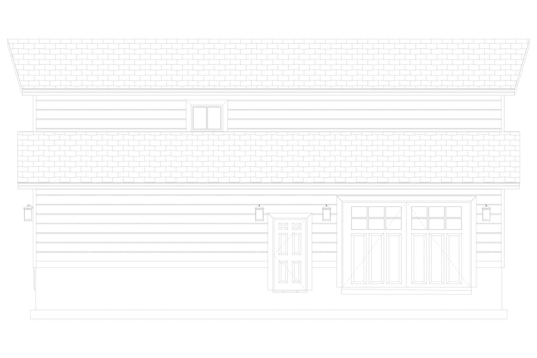 Home Plan Right Elevation of this 1-Bedroom,2640 Sq Ft Plan -187-1188