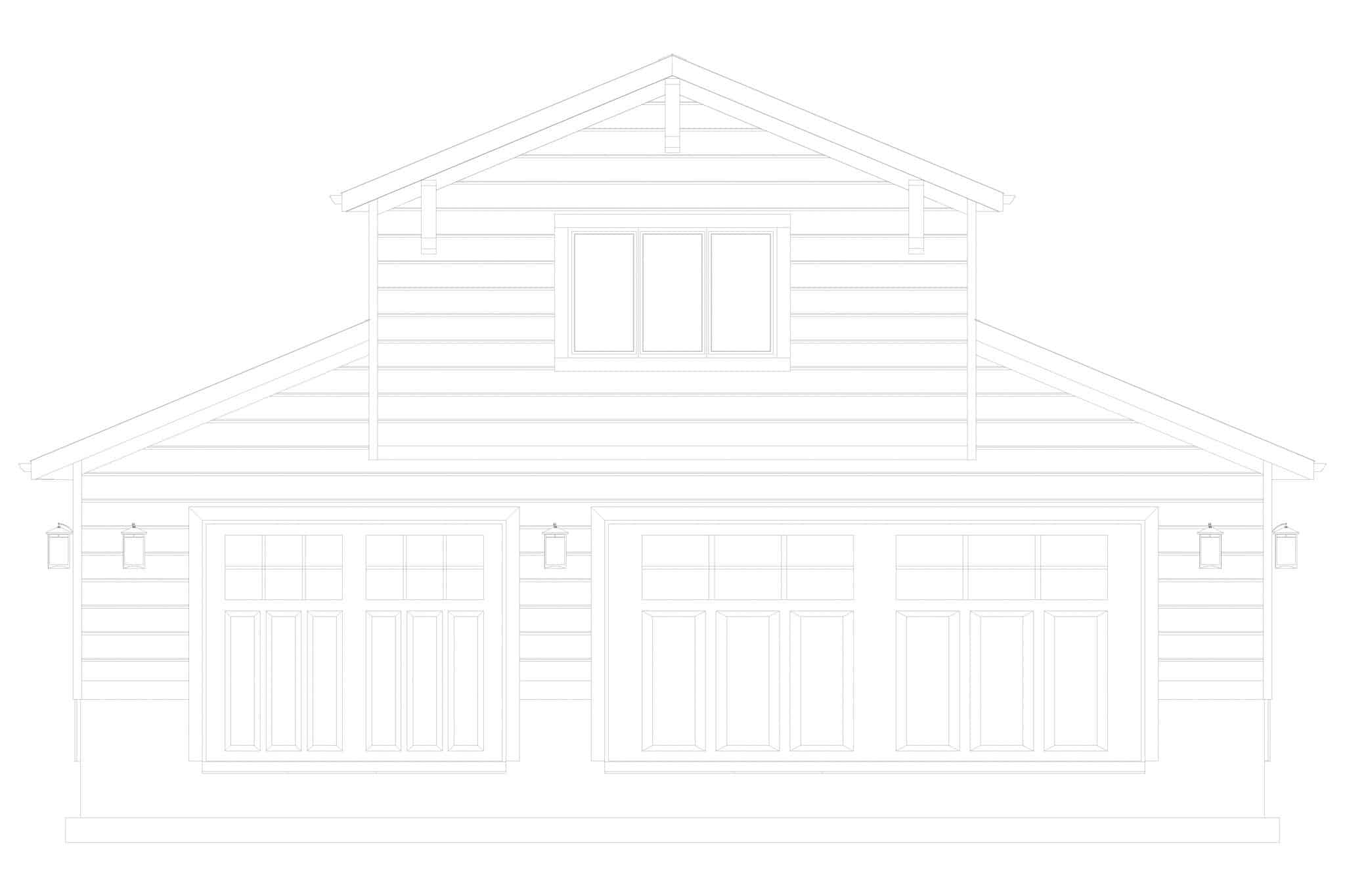 Home Plan Front Elevation of this 1-Bedroom,2640 Sq Ft Plan -187-1188