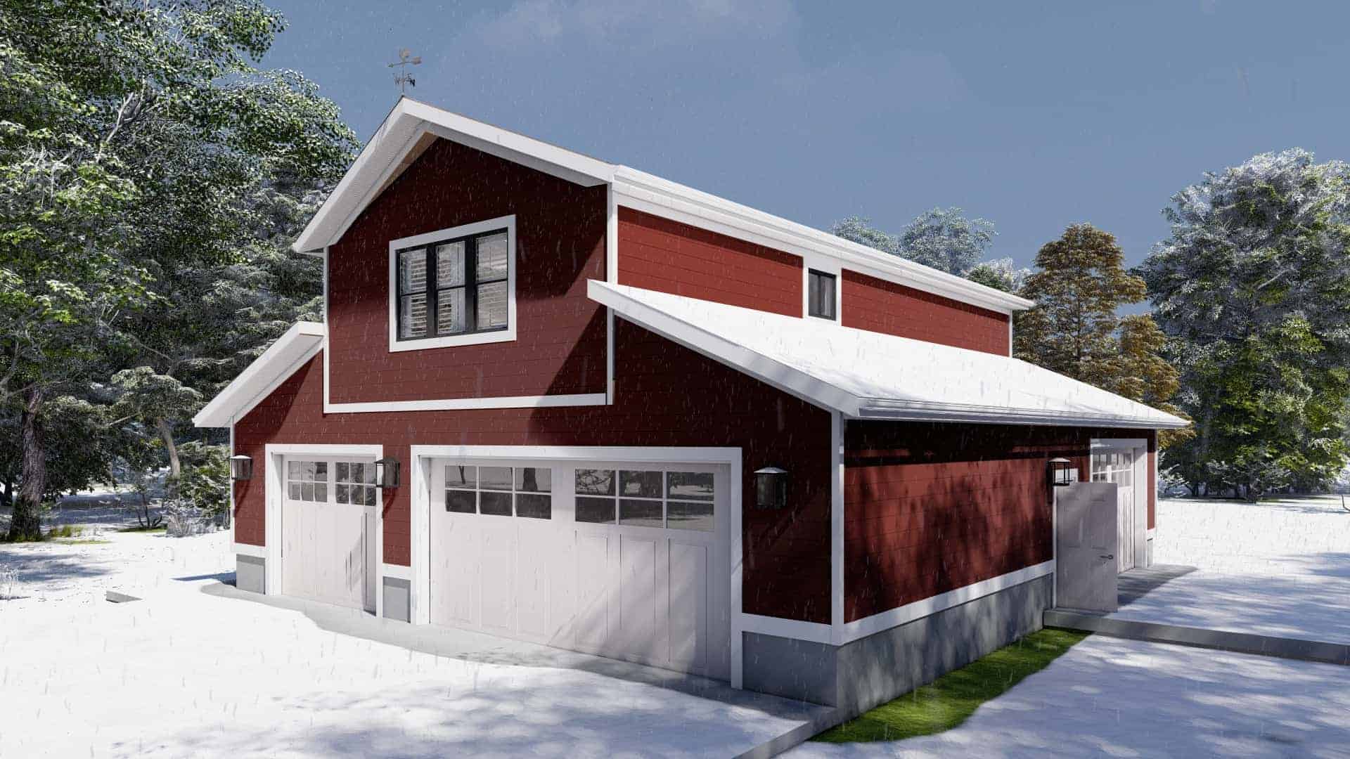 Right Side View of this 1-Bedroom,2640 Sq Ft Plan -187-1188