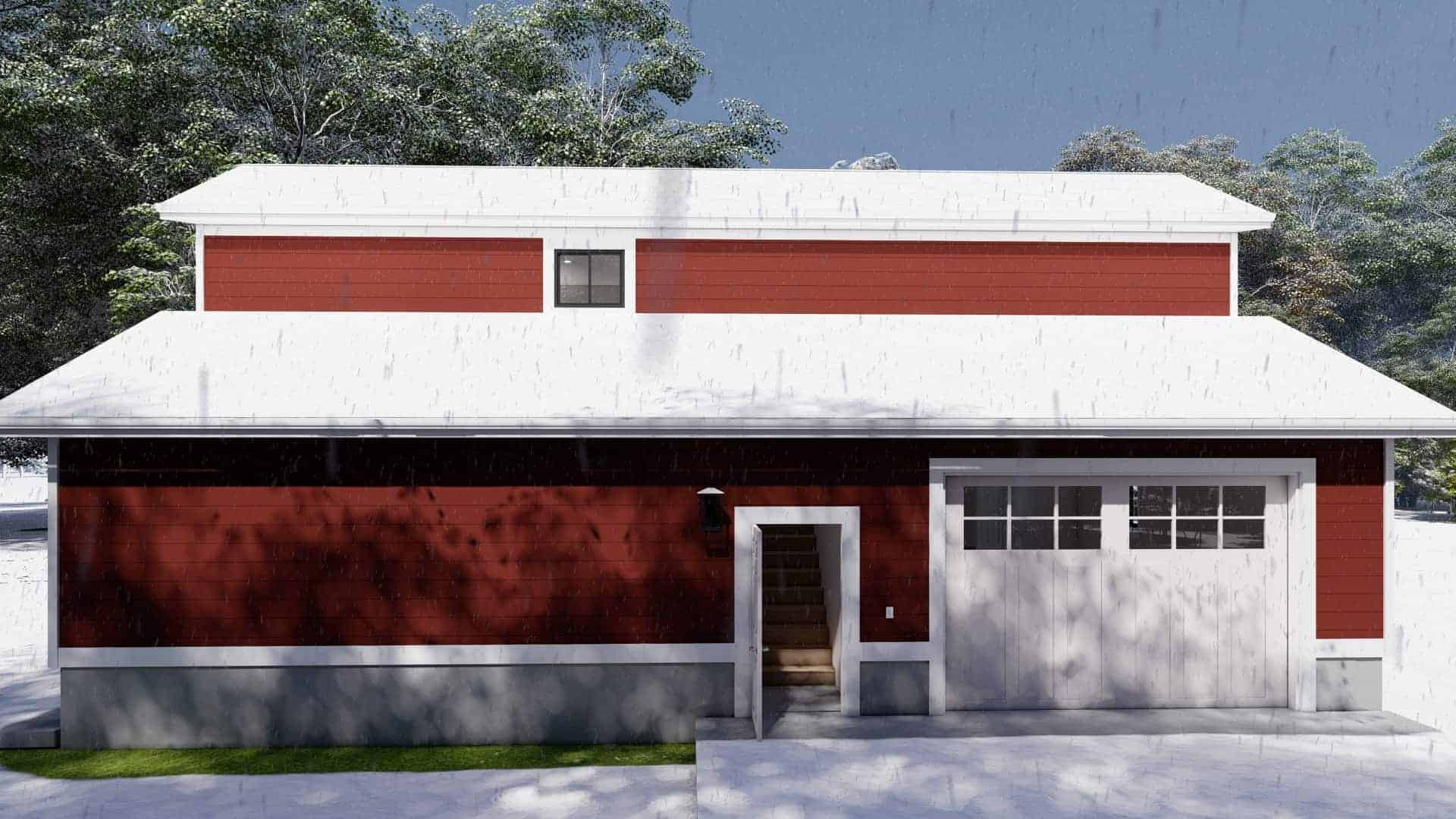 Rear View of this 1-Bedroom,2640 Sq Ft Plan -187-1188
