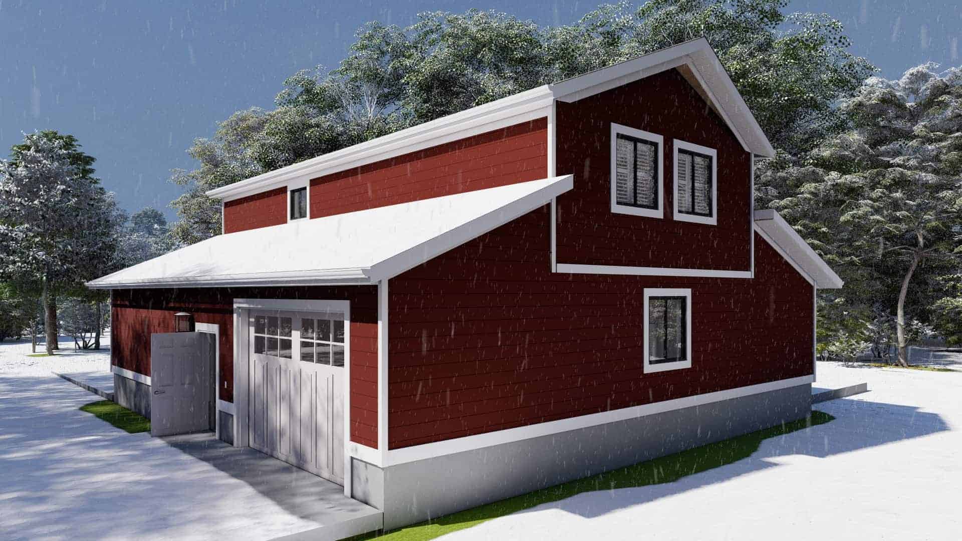 Rear View of this 1-Bedroom,2640 Sq Ft Plan -187-1188