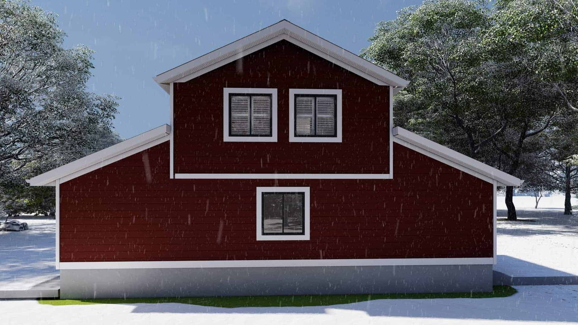 Rear View of this 1-Bedroom,2640 Sq Ft Plan -187-1188