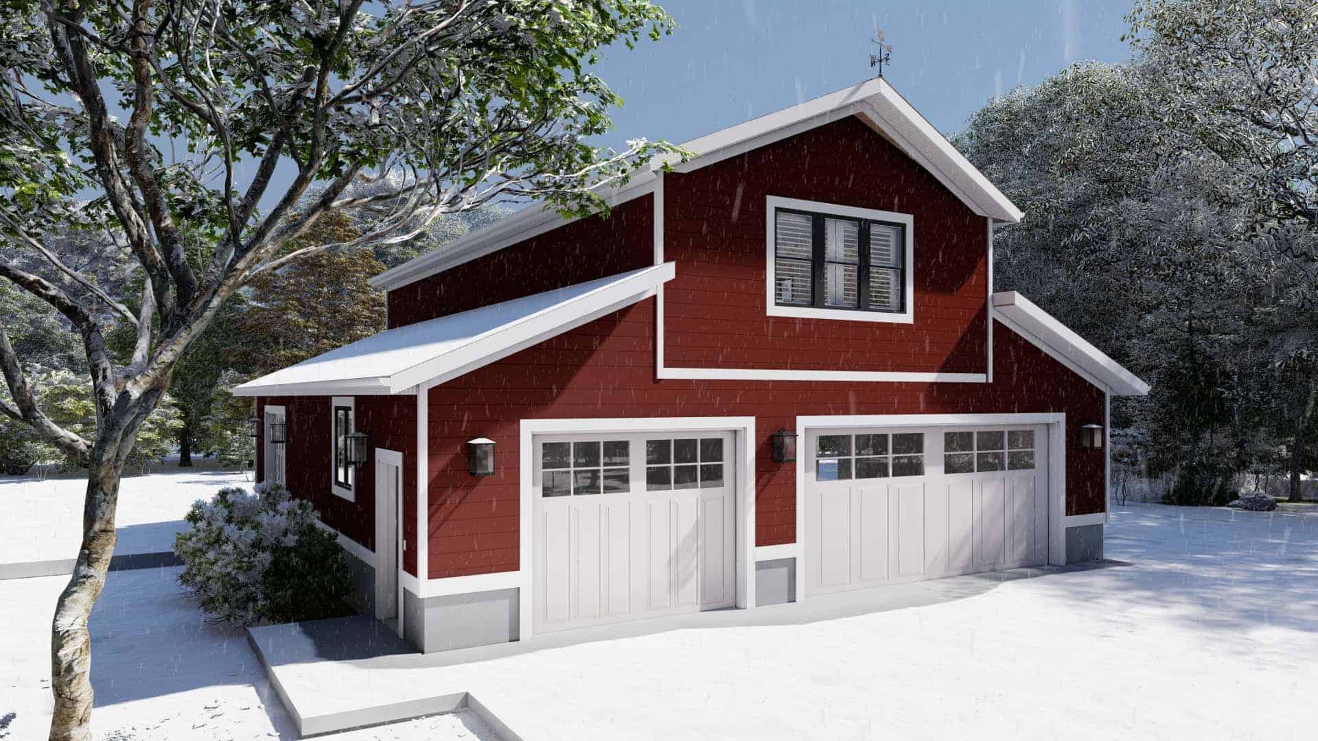 Front elevation of Rustic home (ThePlanCollection: House Plan #187-1188)