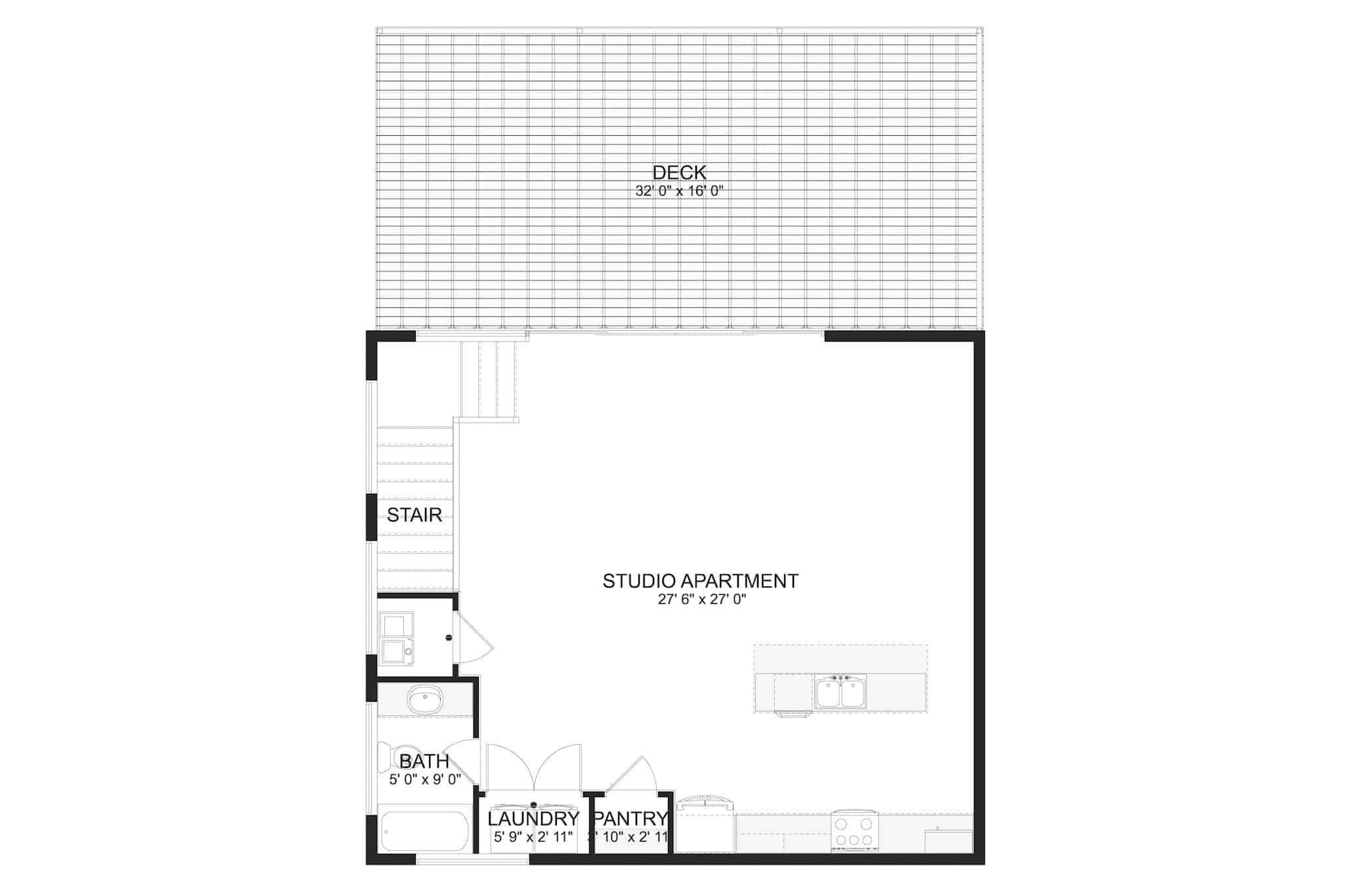 Upper Level of Garage Plan #187-1189