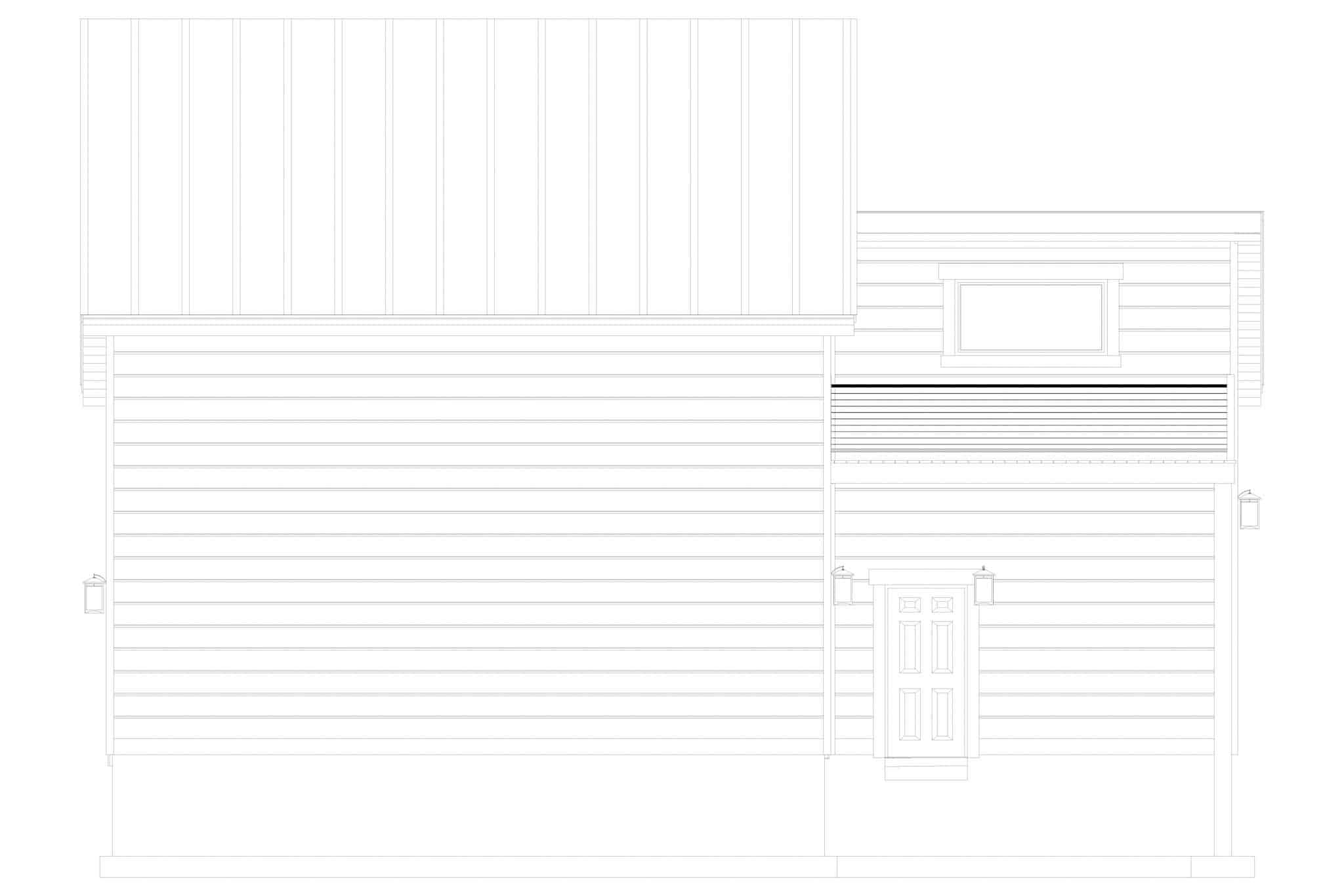 Home Plan Right Elevation of this 1-Bedroom,2597 Sq Ft Plan -187-1189