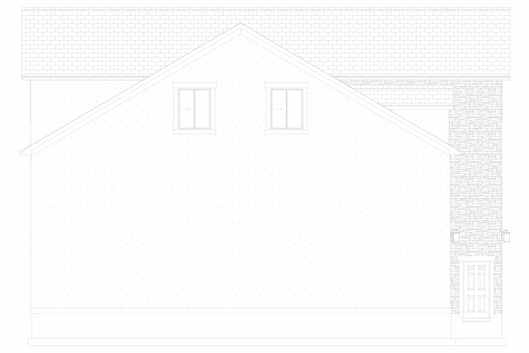 Home Plan Left Elevation of this 3-Bedroom,10240 Sq Ft Plan -187-1190