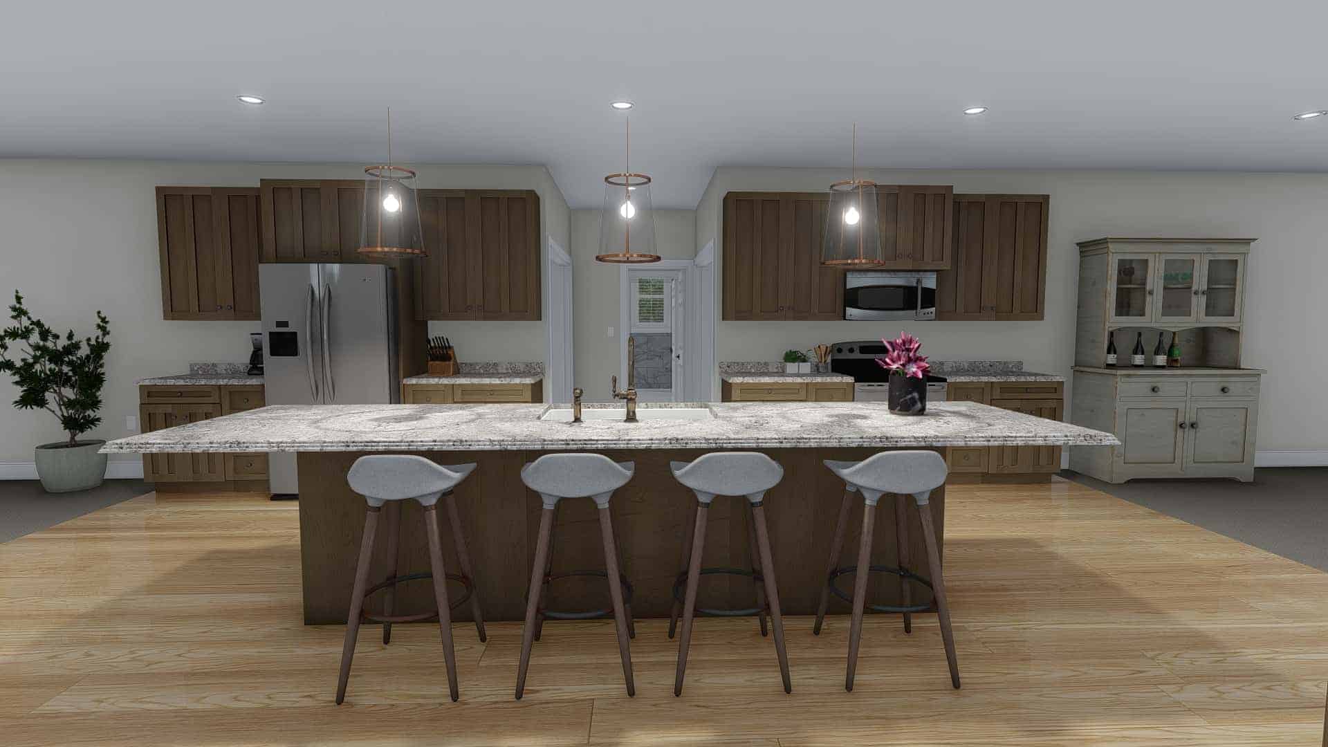 Kitchen: Kitchen Island of this 3-Bedroom,10240 Sq Ft Plan -187-1190
