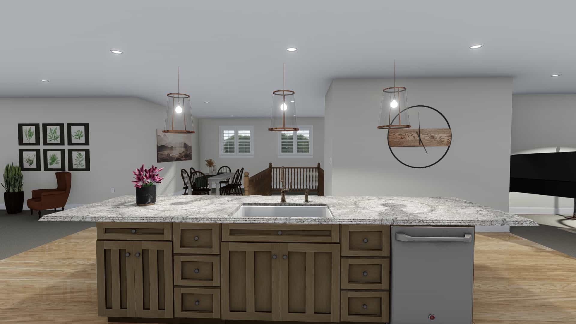 Kitchen: Kitchen Island of this 3-Bedroom,10240 Sq Ft Plan -187-1190