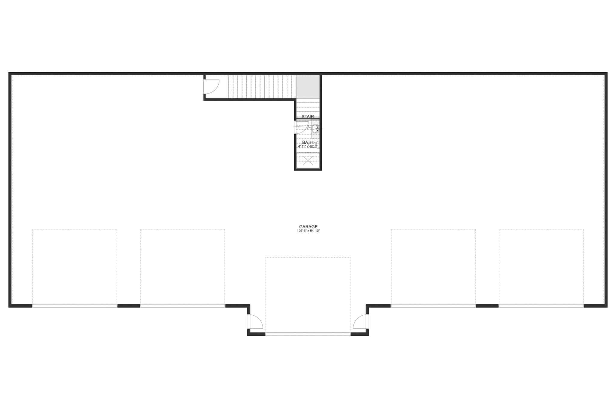 Main Level of Rustic Plan #187-1190