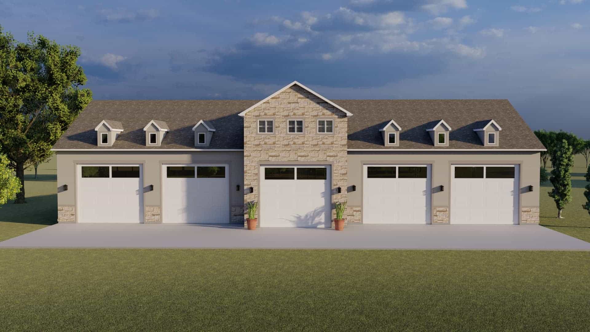 Front elevation of Rustic home (ThePlanCollection: House Plan #187-1190)