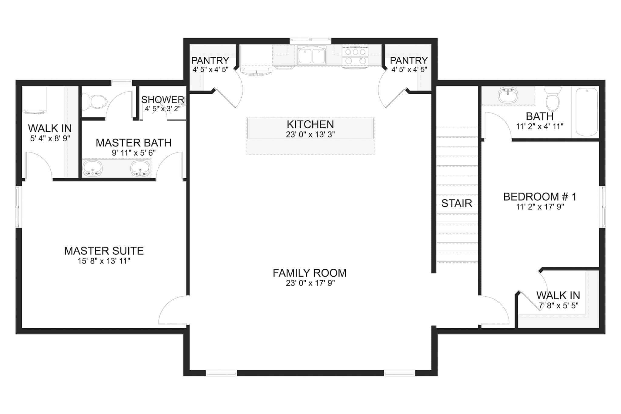 Upper Level of Garage w/Apartments Plan #187-1191