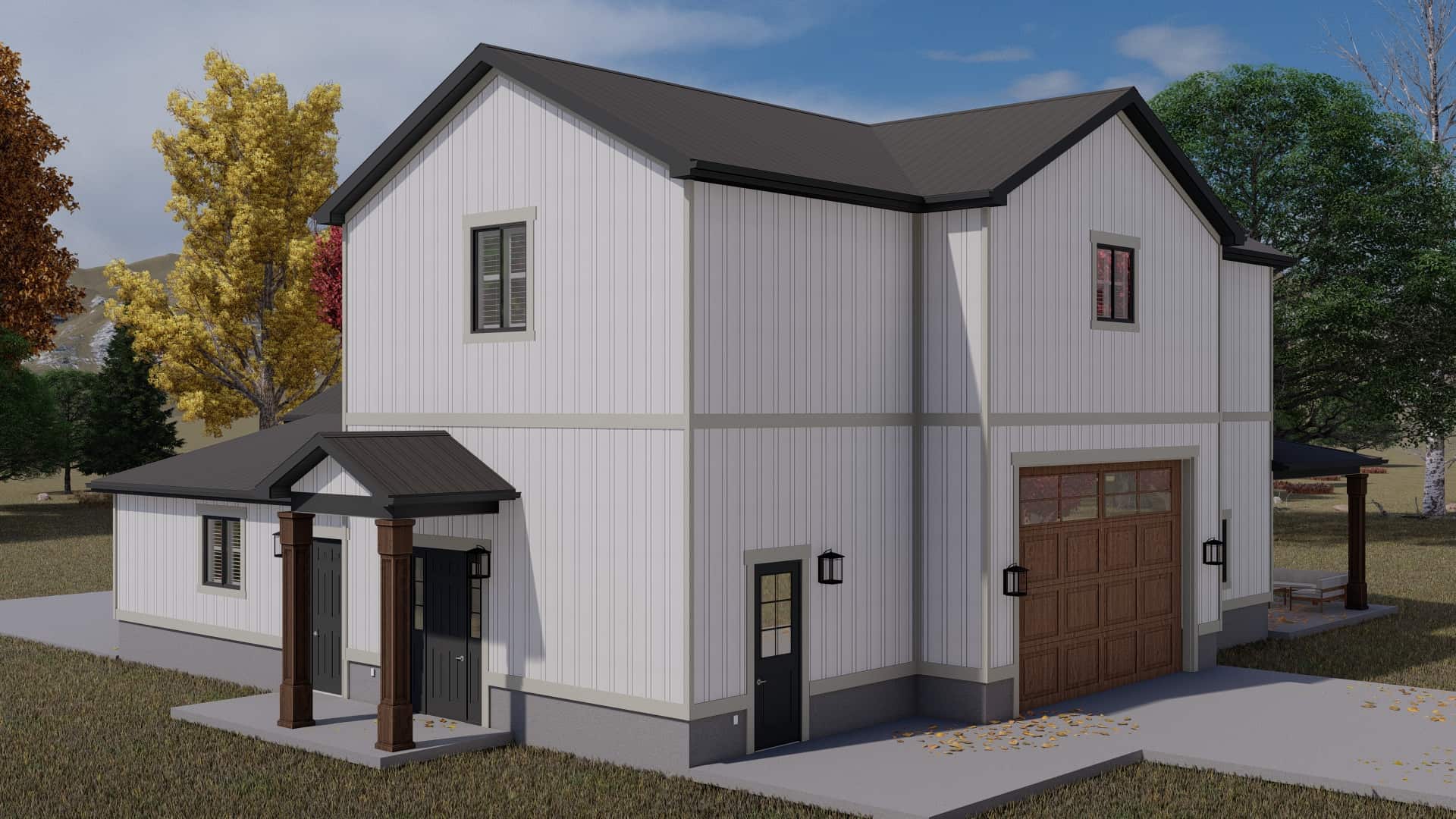 Rear View of this 2-Bedroom,1536 Sq Ft Plan -187-1191