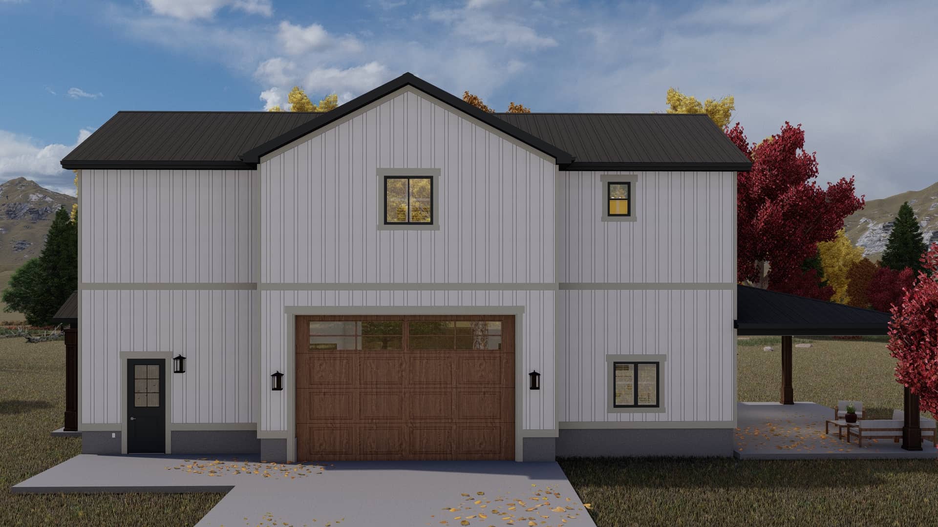 Left Side View of this 2-Bedroom,1536 Sq Ft Plan -187-1191