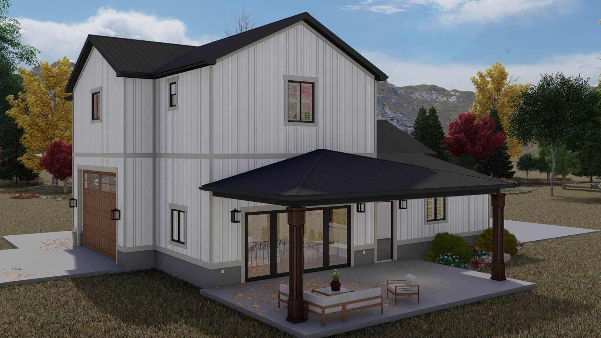 Left Side View of this 2-Bedroom,1536 Sq Ft Plan -187-1191