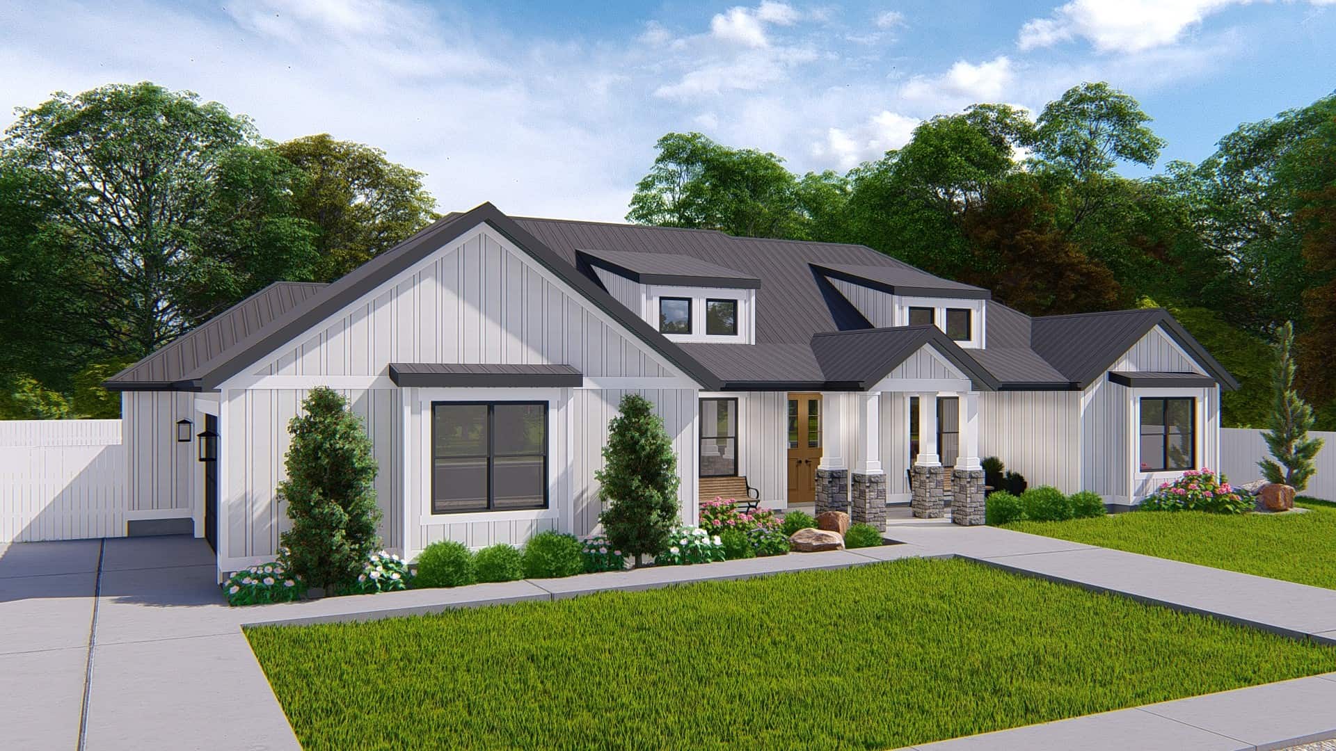 Left Side View of this 3-Bedroom,2564 Sq Ft Plan -187-1193
