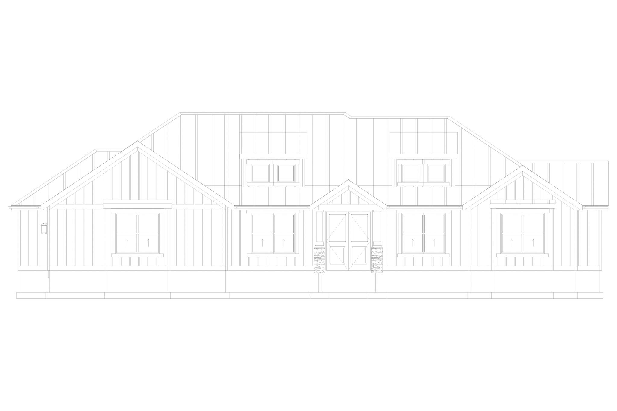 Home Plan Front Elevation of this 3-Bedroom,2564 Sq Ft Plan -187-1193