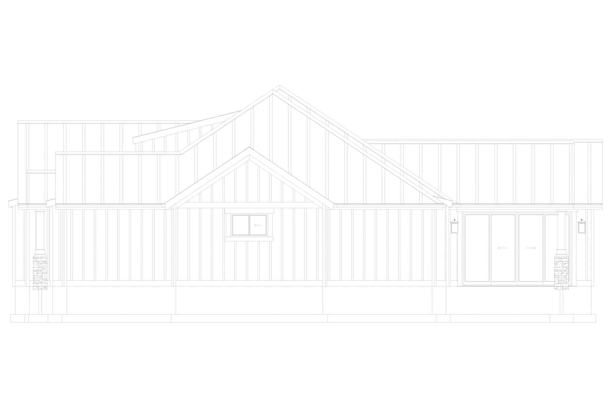 Home Plan Right Elevation of this 3-Bedroom,2564 Sq Ft Plan -187-1193