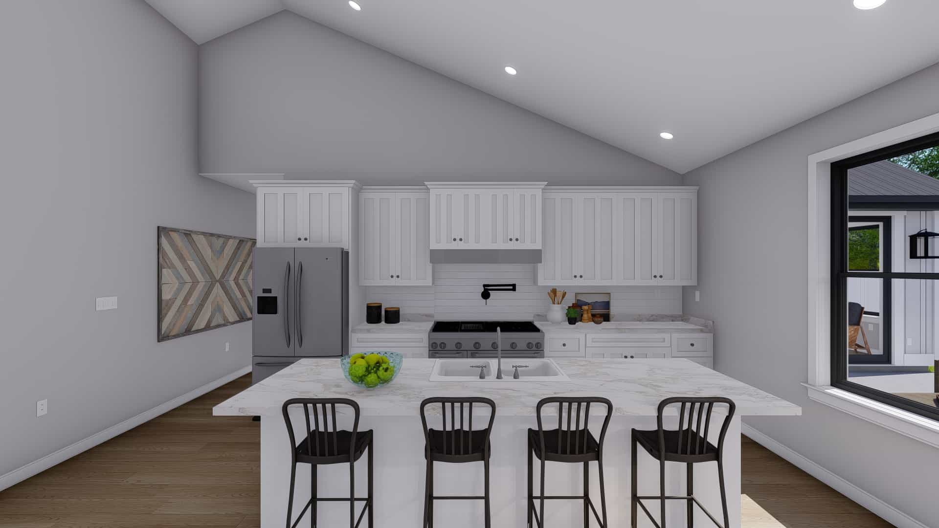 Kitchen: Kitchen Island of this 3-Bedroom,2564 Sq Ft Plan -187-1193
