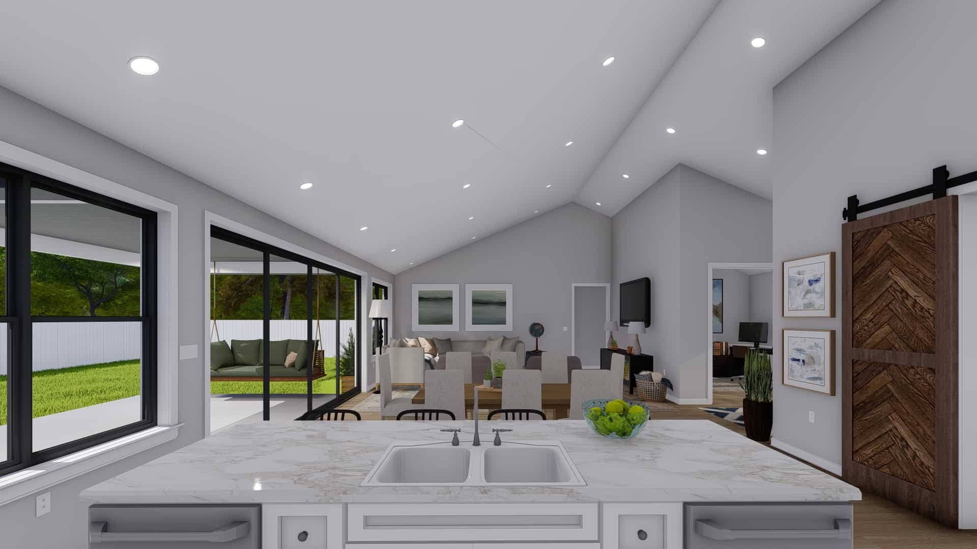 Kitchen: Kitchen Island of this 3-Bedroom,2564 Sq Ft Plan -187-1193