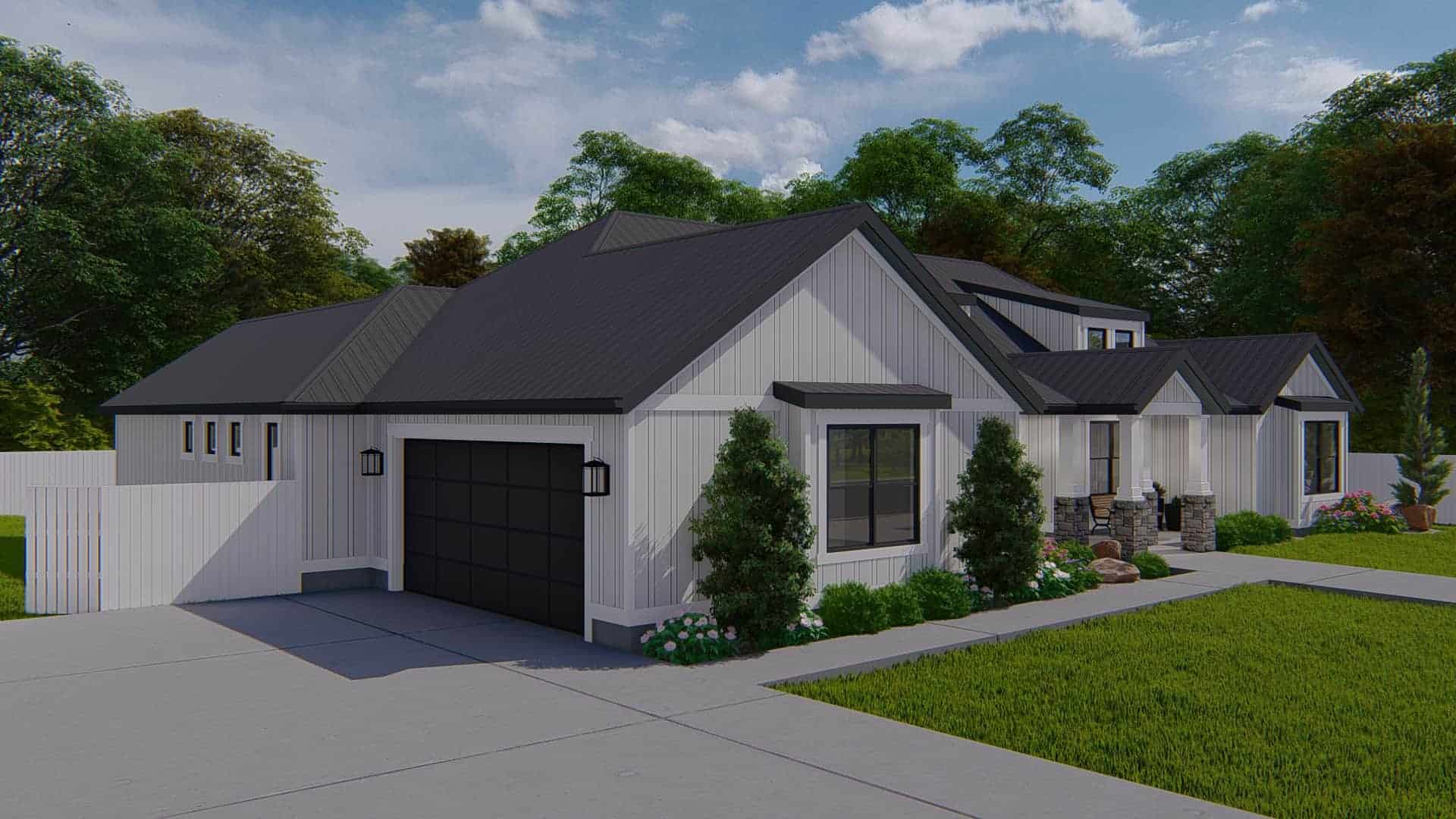 Left Side View of this 3-Bedroom,2564 Sq Ft Plan -187-1193