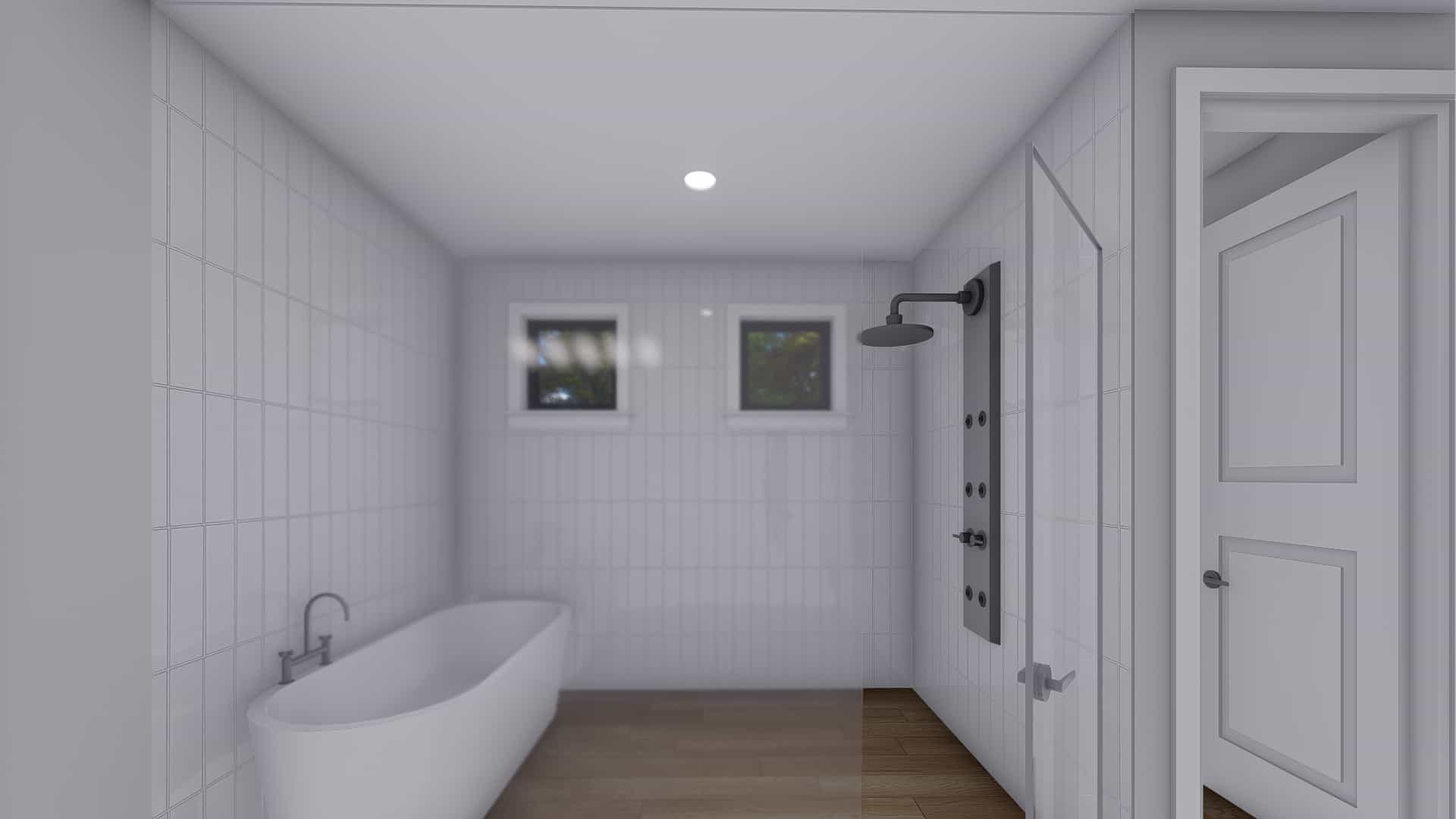 Master Bathroom: Shower of this 3-Bedroom,2564 Sq Ft Plan -187-1193