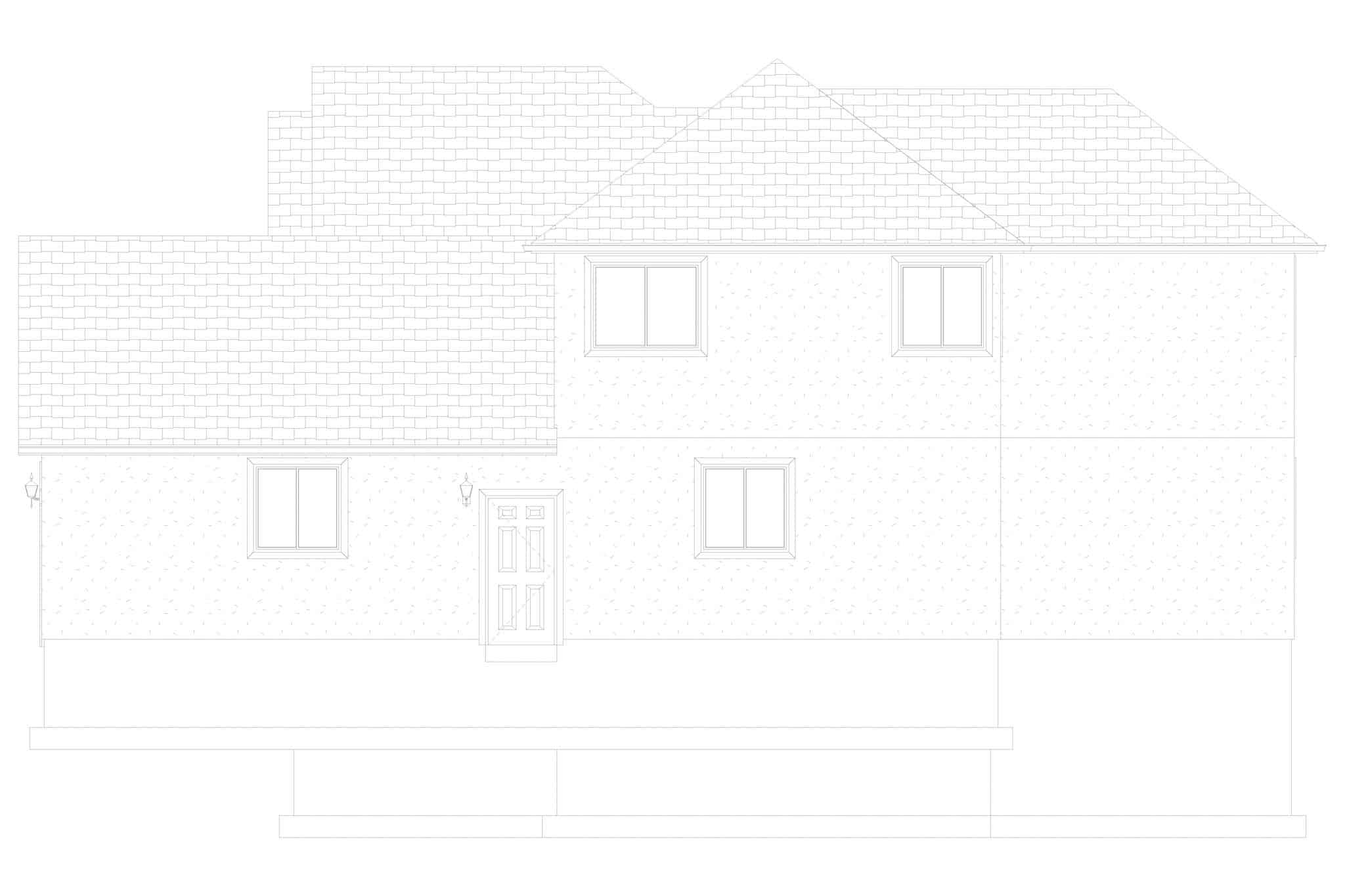 Home Plan Right Elevation of this 4-Bedroom,2331 Sq Ft Plan -187-1195