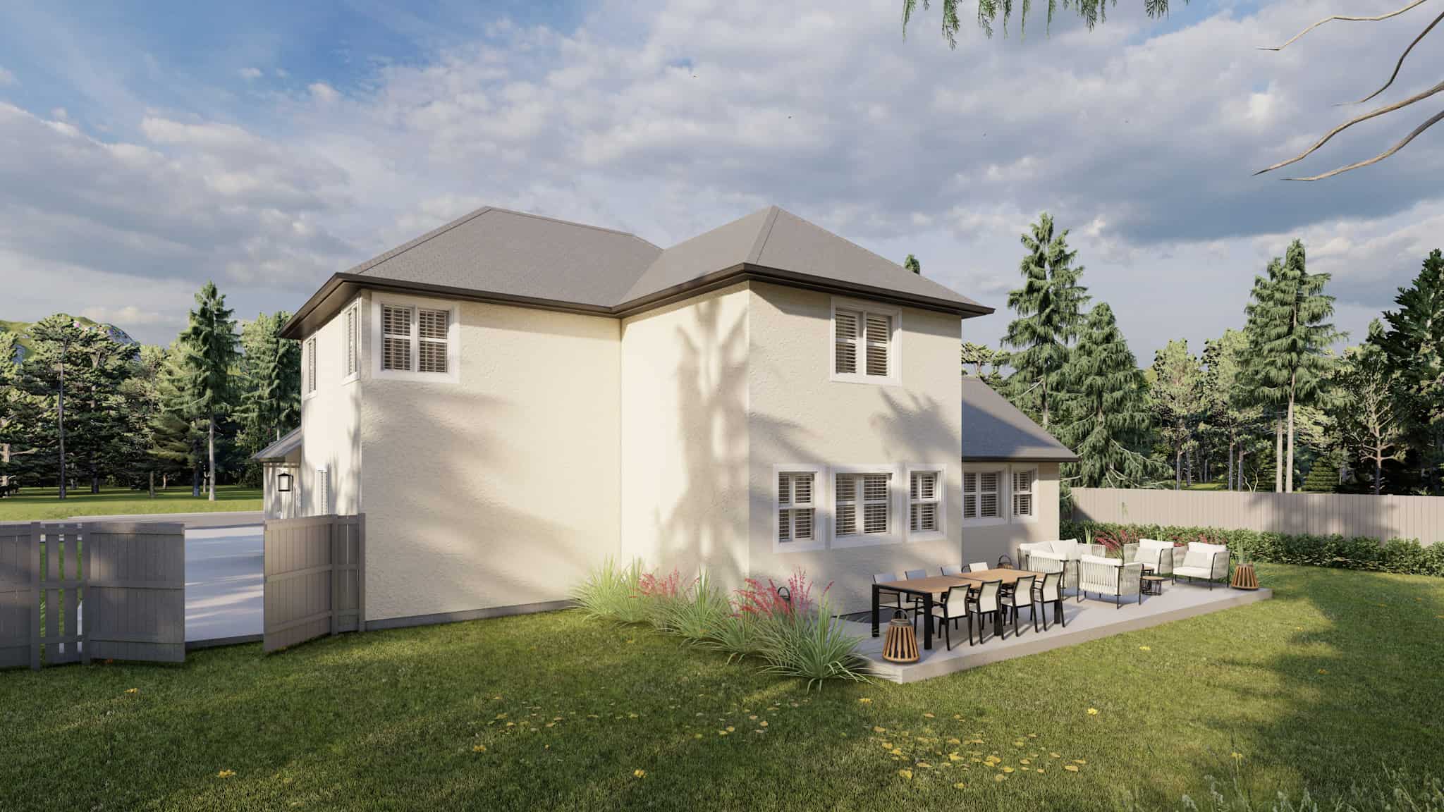 Rear View of this 4-Bedroom,2331 Sq Ft Plan -187-1195
