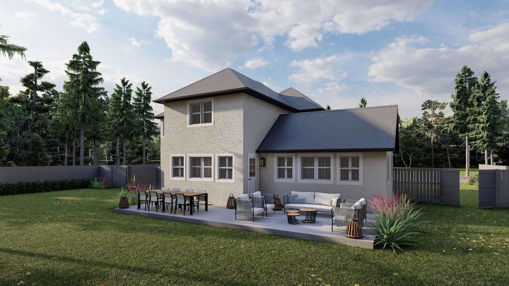 Rear View of this 4-Bedroom,2331 Sq Ft Plan -187-1195