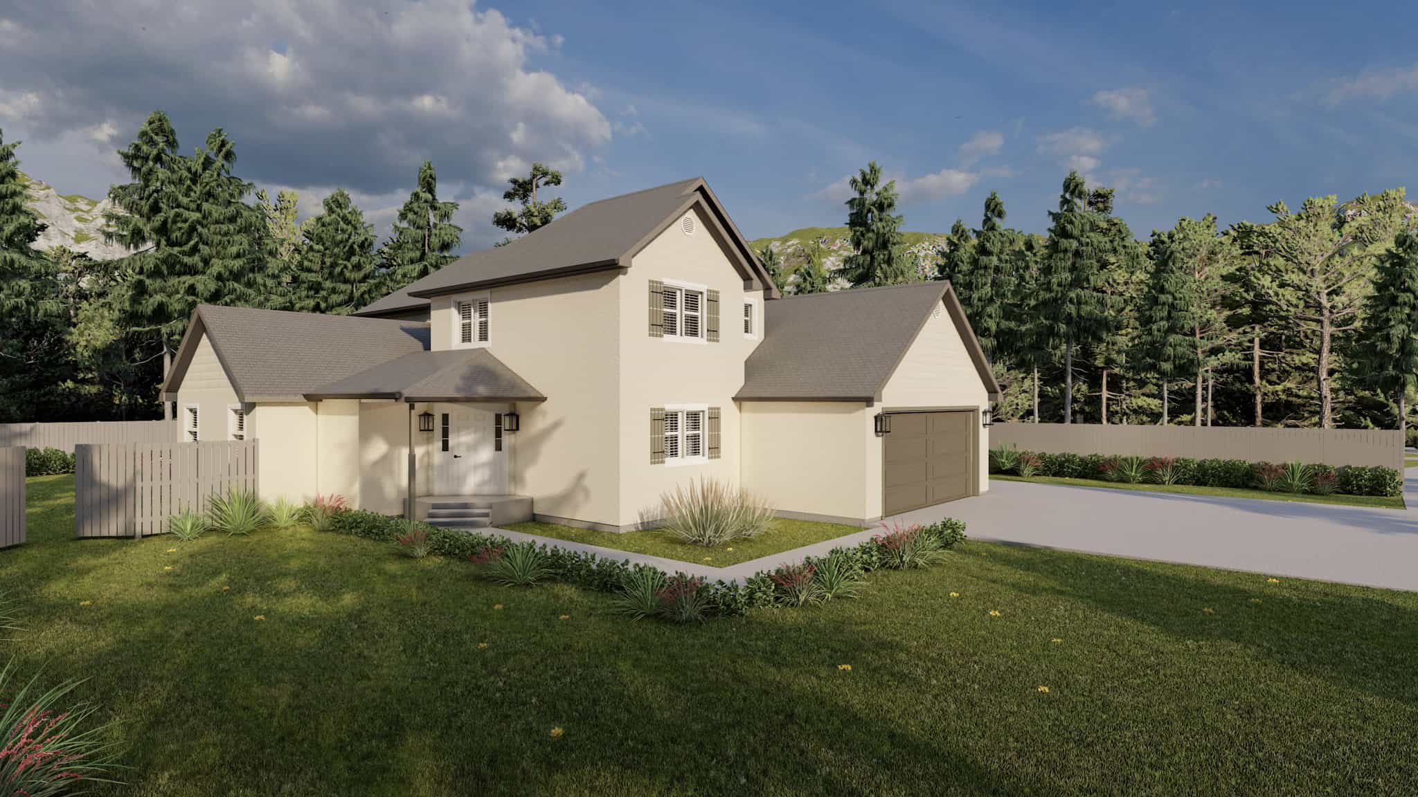 Left Side View of this 4-Bedroom,2331 Sq Ft Plan -187-1195